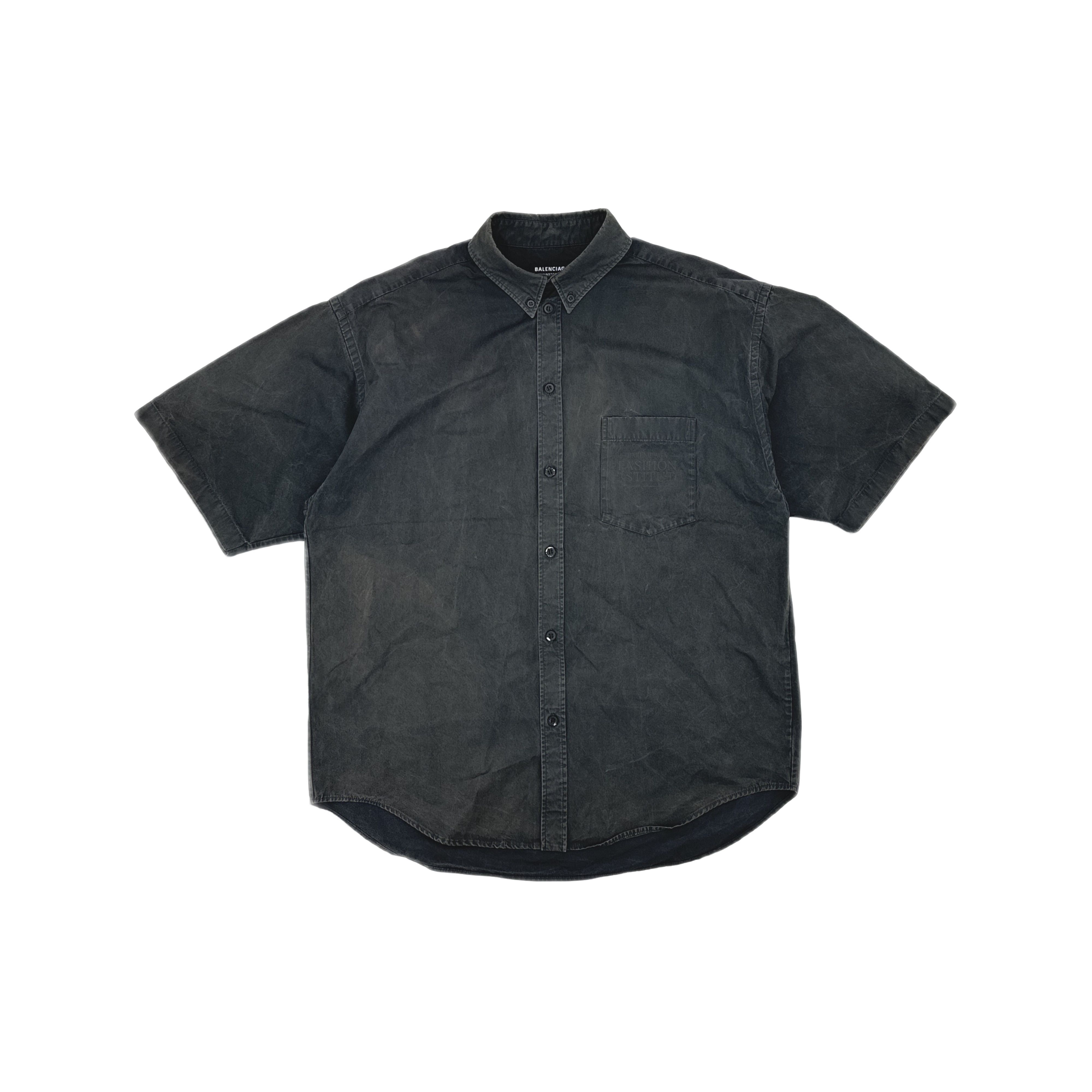 Balenciaga Balenciaga Fashion Institute Short Sleeve Shirt 37 Size US S / EU 44-46 / 1 - 1 Thumbnail
