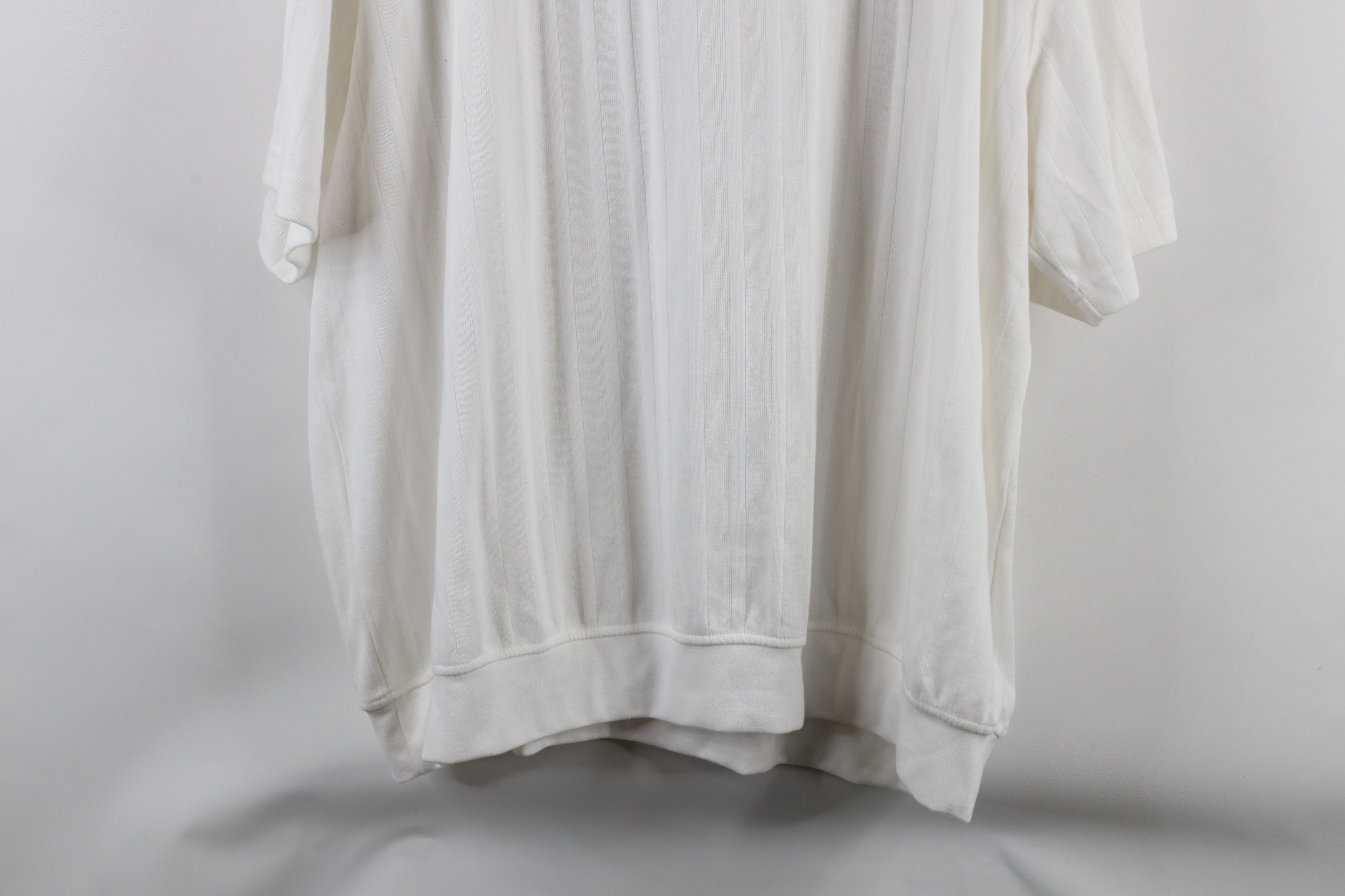 Vintage Vintage 90s Streetwear Half Zip Pullover Polo Shirt White Size US XXL / EU 58 / 5 - 8 Thumbnail
