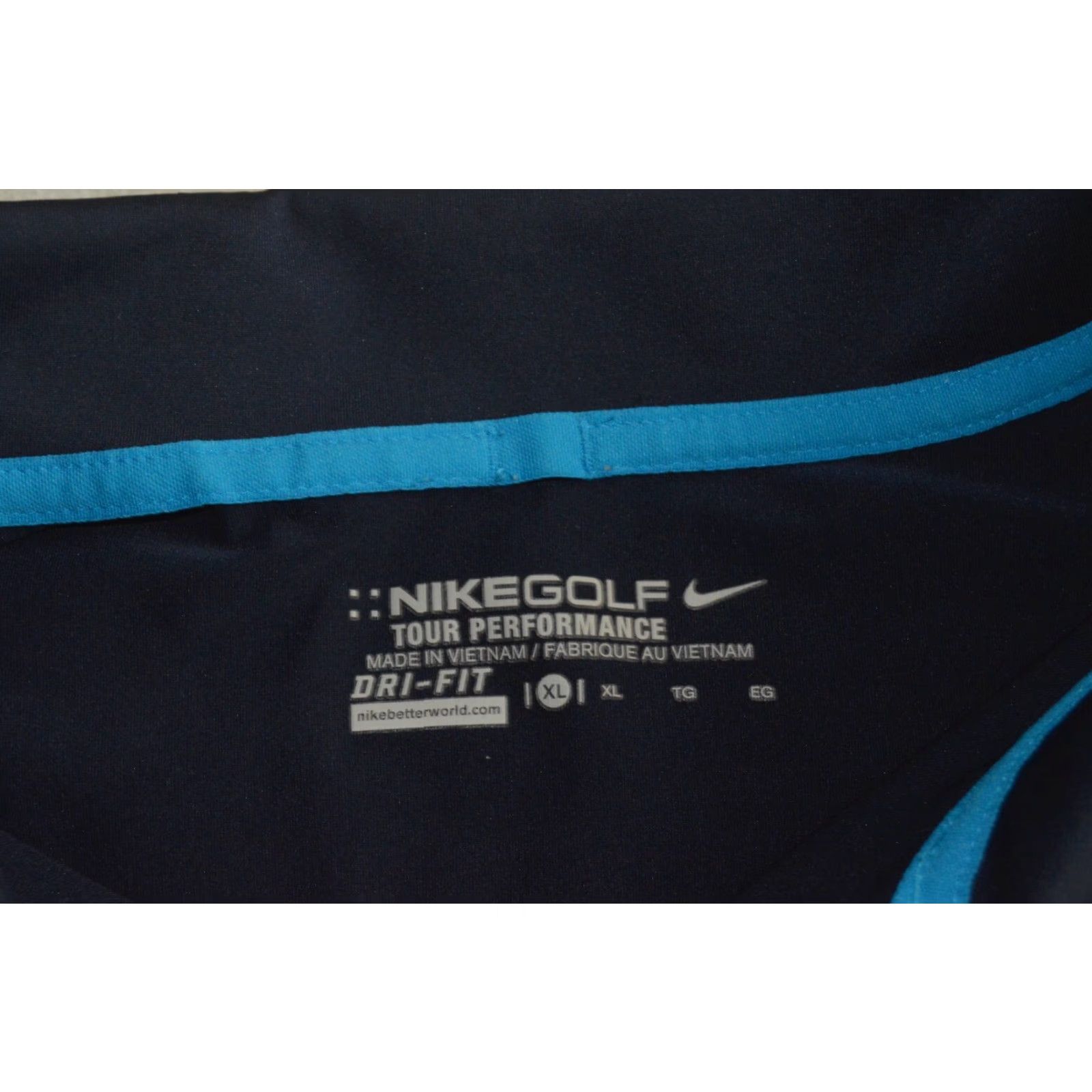 Nike Nike Shirt Mens XL Navy Dri-Fit Polo Golf Short Sleeve Size US XL / EU 56 / 4 - 3 Thumbnail