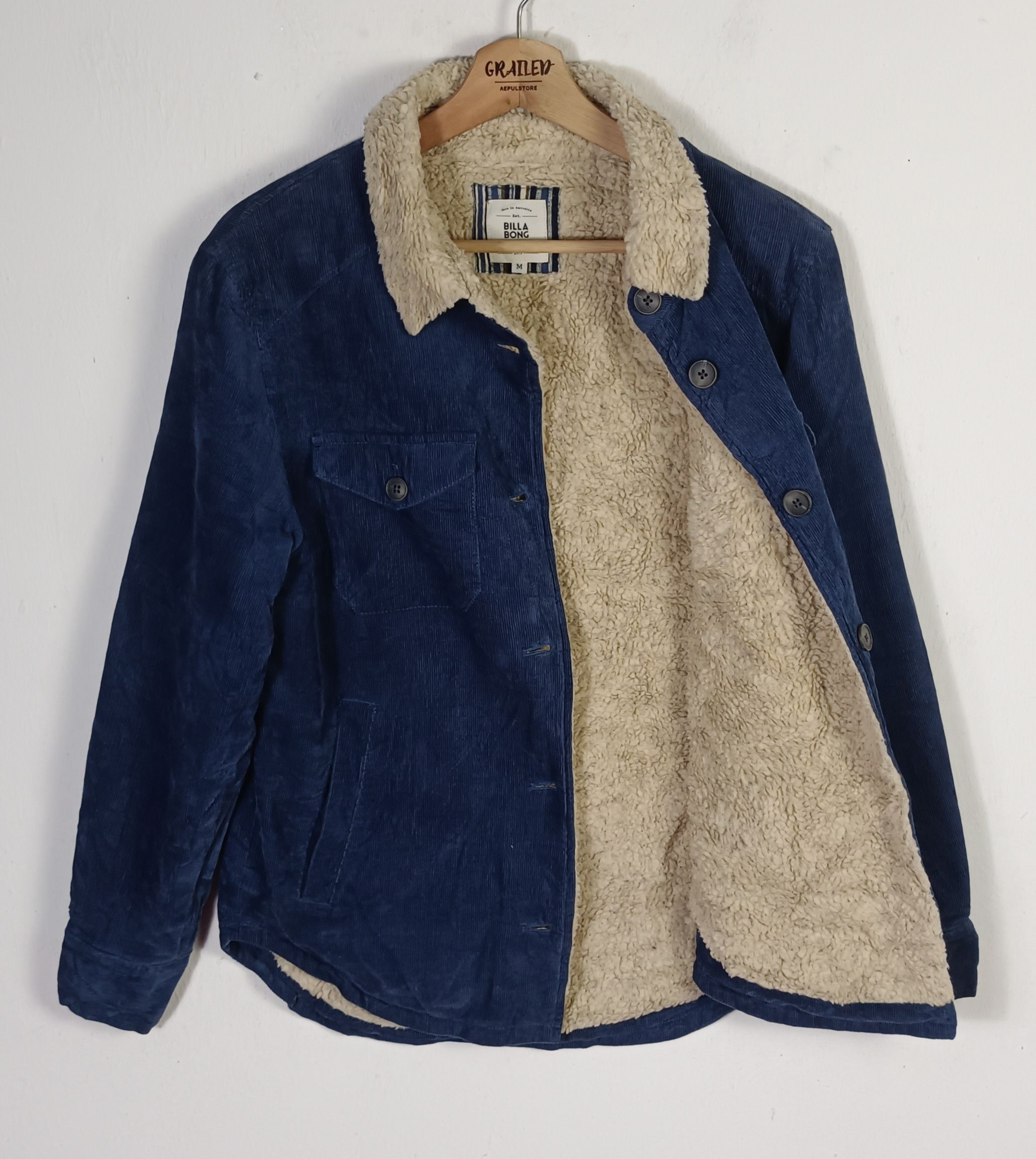 Billabong 🔥🔥Billabong Coduroy Sherpa Jacket Size US M / EU 48-50 / 2 - 2 Thumbnail