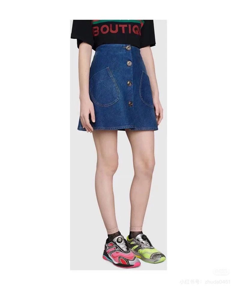 Gucci Gucci Denim skirt 2504-Nextarrow Size 42" / US 20 - 9 Thumbnail