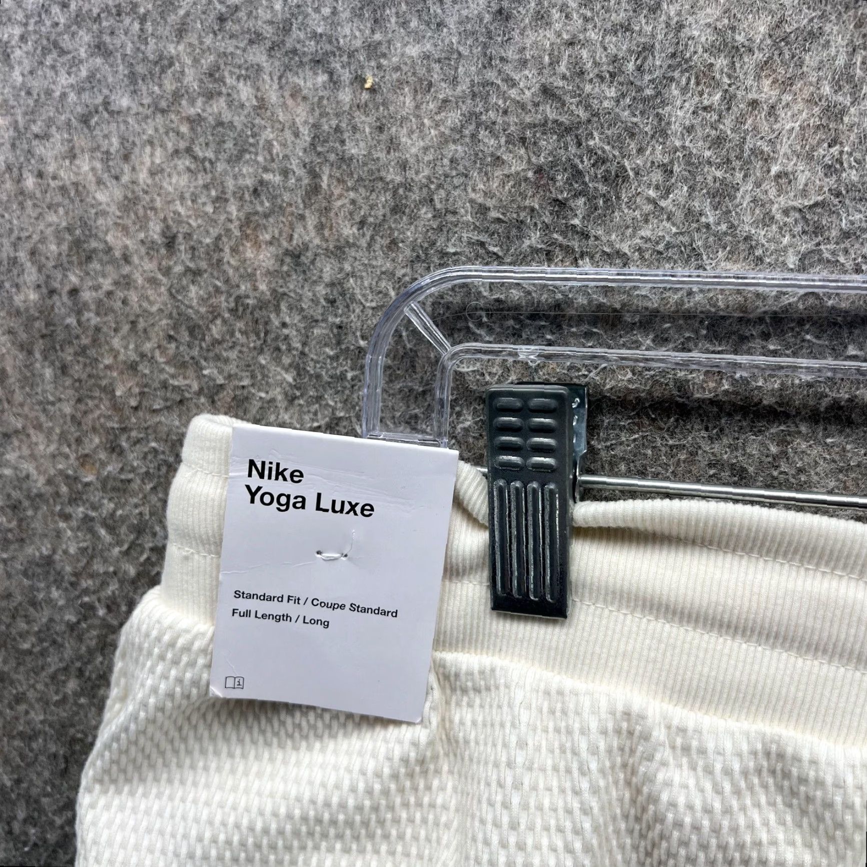 Nike Nike Yoga Luxe Jogger Pants Womens M White Dri-FIT Waffle Knit Pockets Adjustable Waist Tight Tapered Athleisure Shoes? Size 32" / US 10 / IT 46 - 4 Thumbnail