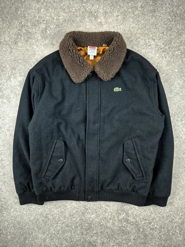 Supreme Supreme Men's Black Brown Wool Bomber Jacket Size M Size US M / EU 48-50 / 2 - 1 Thumbnail