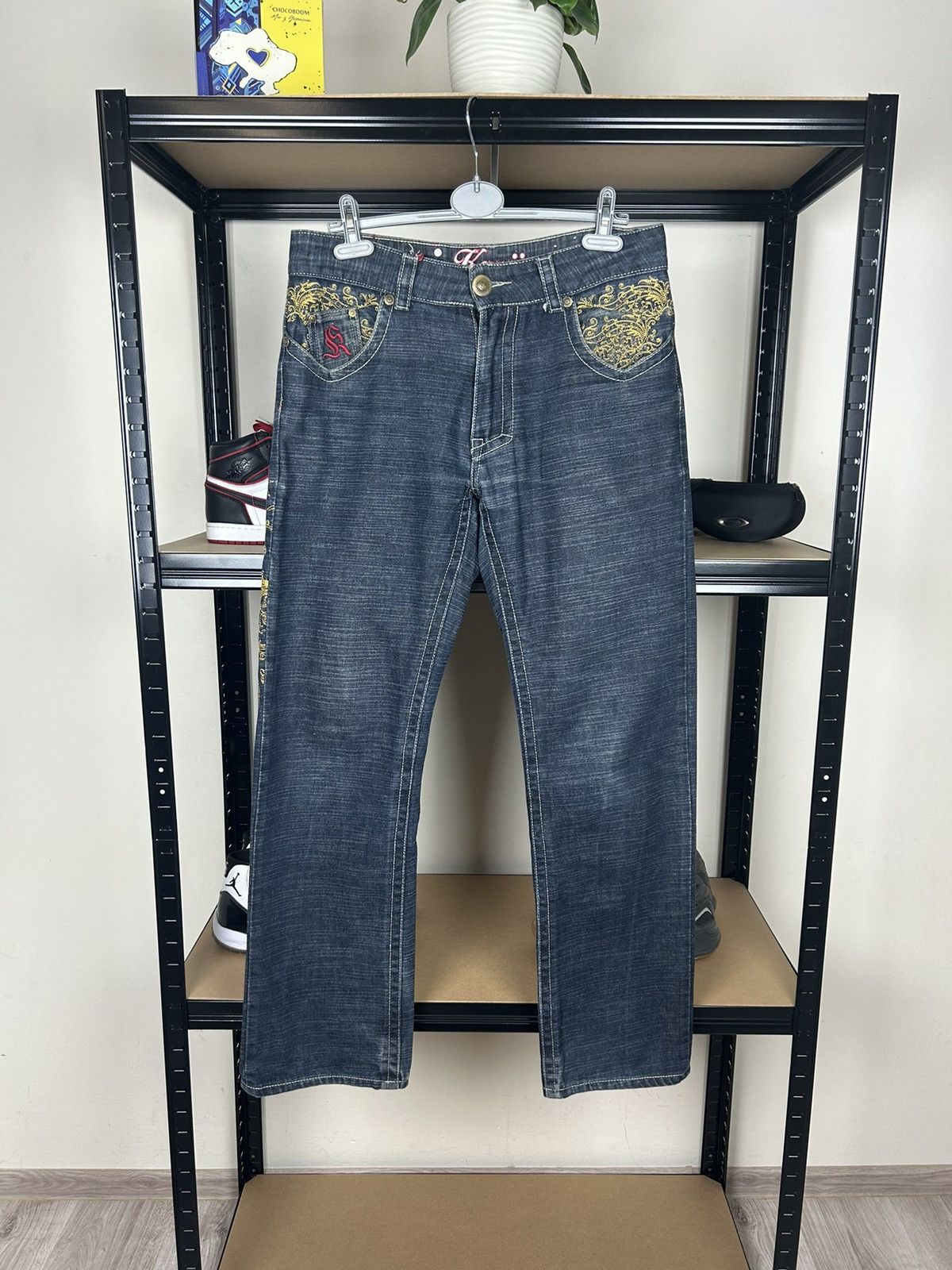 Japanese Brand × Vintage KANJI koi embroidered and printed japanese jeans Size US 32 / EU 48 - 7 Thumbnail