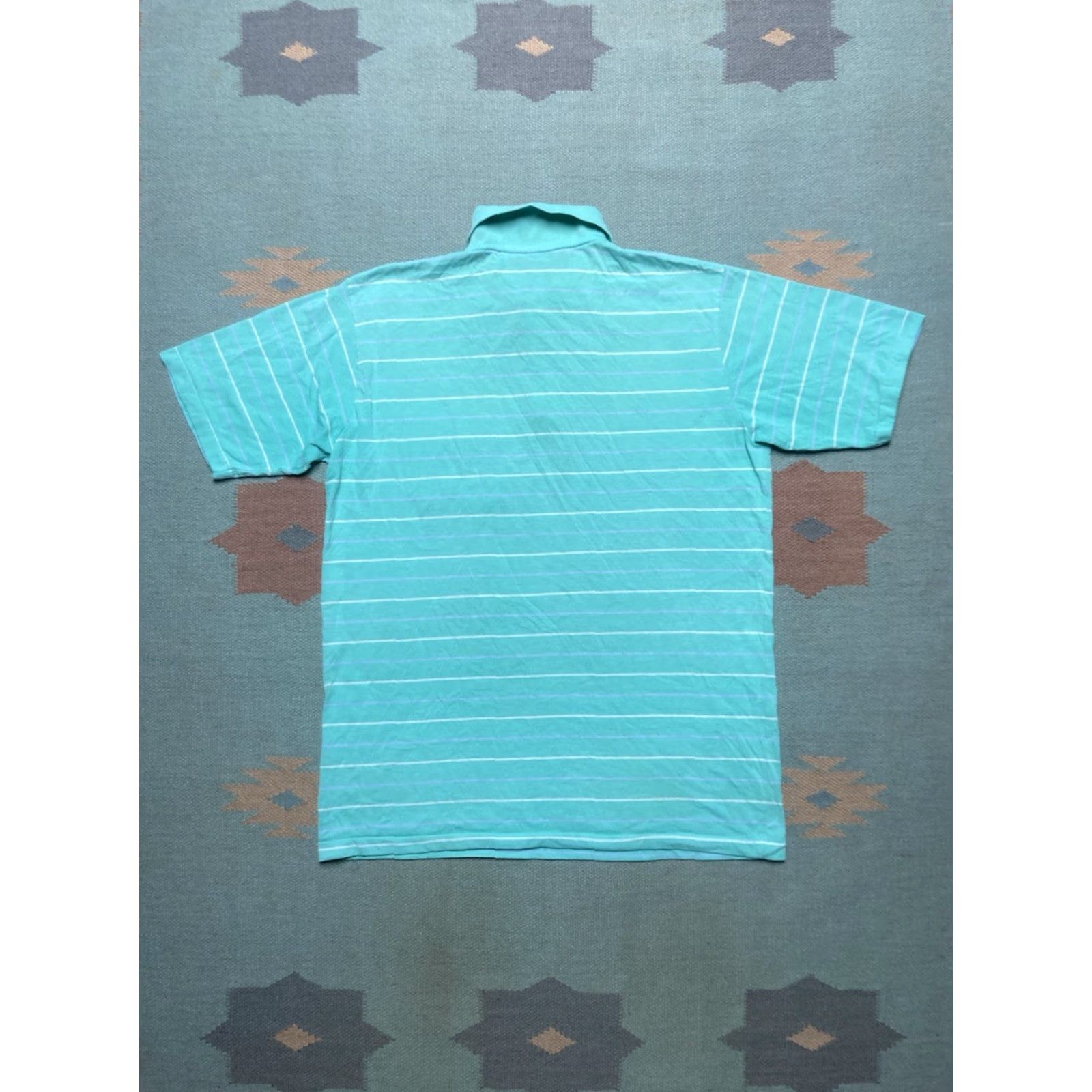 Vintage VINTAGE 80s 90s short sleeve polo shirt striped blue golf stained adult medium Nike Shirt Size US M / EU 48-50 / 2 - 6 Thumbnail