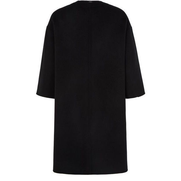 Max Mara MAX MARA Helene Black Wool Long Coat New & Authentic (Women' Size XS / US 0-2 / IT 36-38 - 2 Thumbnail