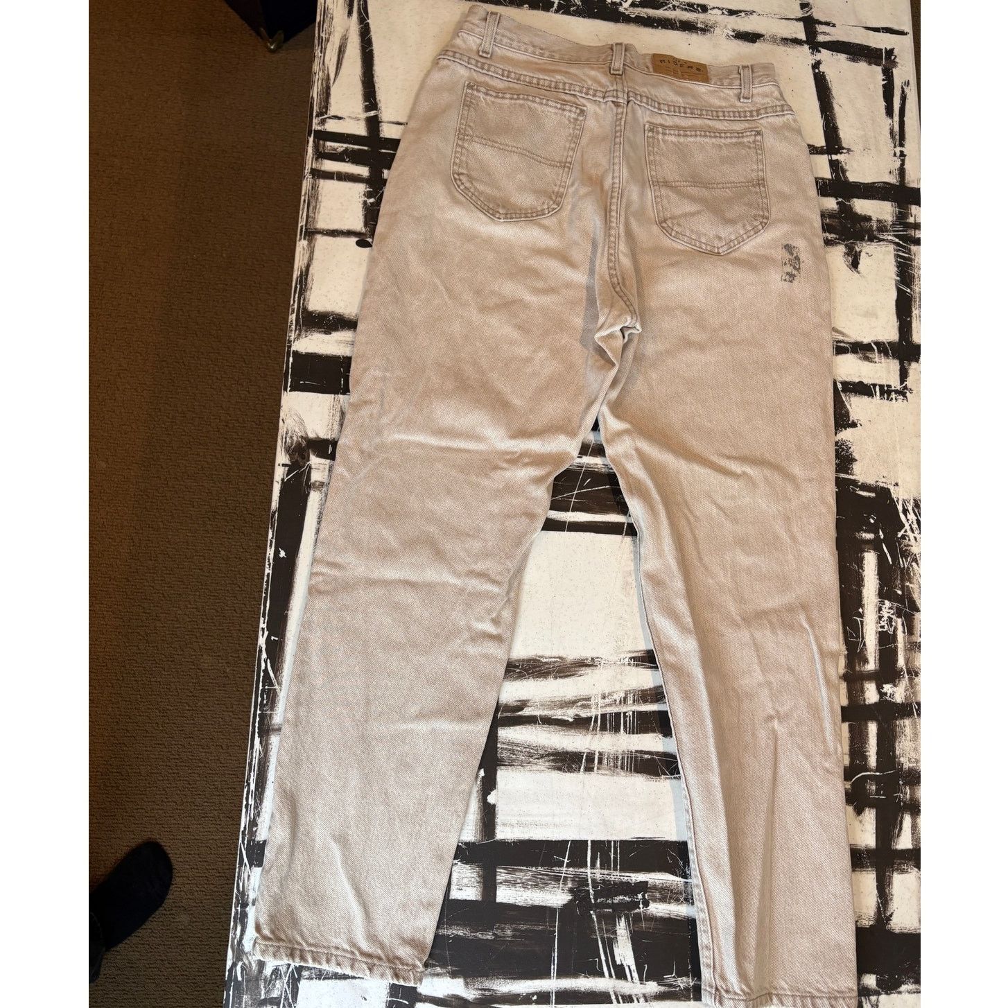 Lee × Vintage Vintage Riders by Lee Beige Denim Jeans (32x30) Size 16 MED Size 38" / US 16 / IT 52 - 3 Thumbnail