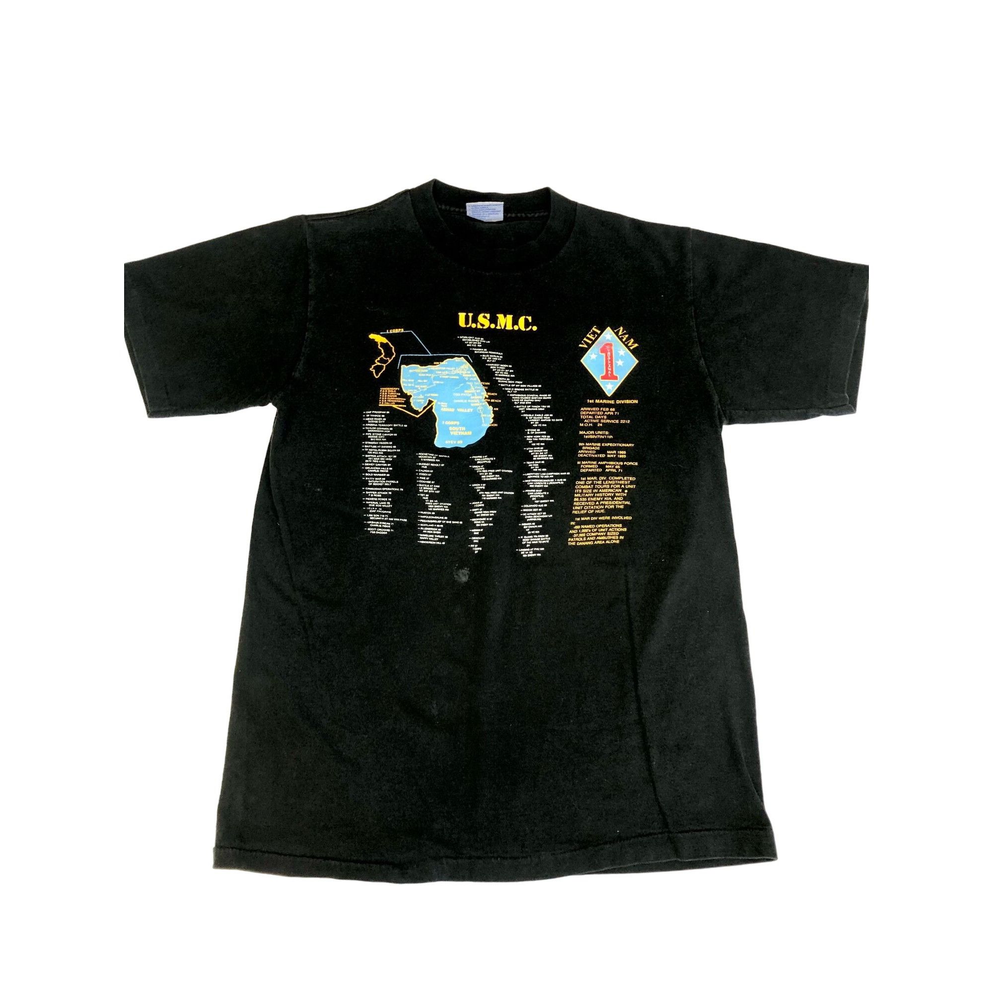 All Sport Vtg USMC T Shirt I Corps South Vietnam 1st Marine Division T Size US M / EU 48-50 / 2 - 2 Thumbnail