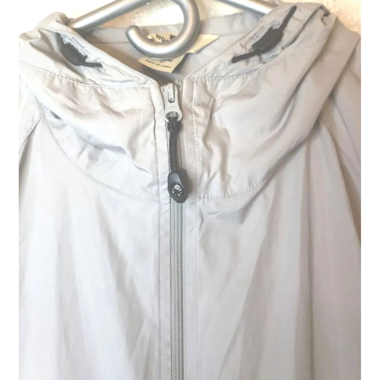 Vintage Woolrich Jacket Rain Coat Womens M Gray Nylon Hood Lined Zip Pockets Windbreaker Jacket Size M / US 6-8 / IT 42-44 - 5 Thumbnail