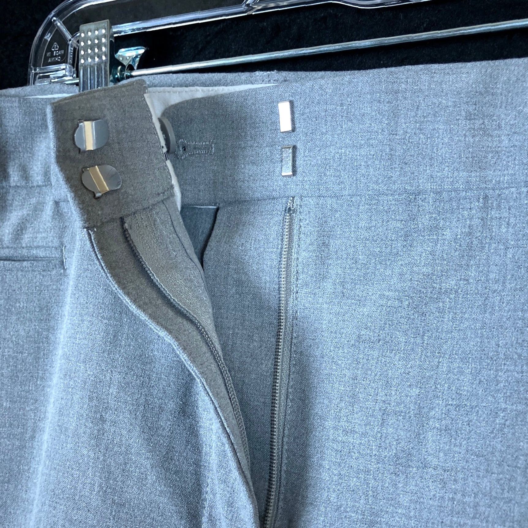 Talbots Talbots Womens Pants Gray High Rise Straight Leg Workwear Stretch 14 Size 36" / US 14 / IT 50 - 4 Thumbnail