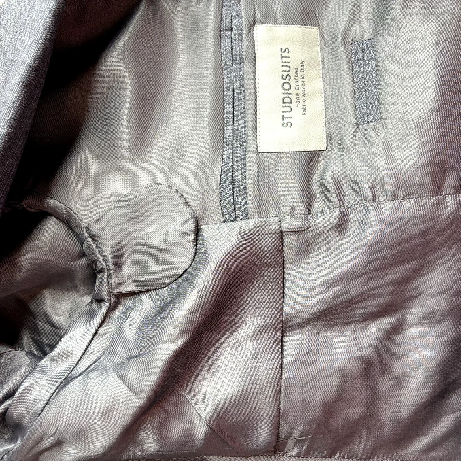 Bespoken Studiosuits Bespoke Men's Suit 42-44 Gray 2-Piece: Blazer & Size 42R - 9 Thumbnail