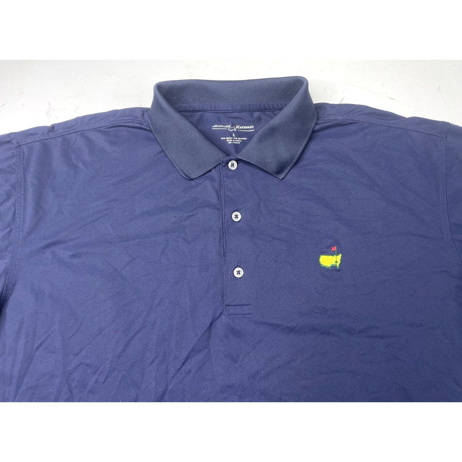 Vintage VINTAGE Augusta National Masters Polo Golf Shirt Navy Blue 90s Preppy Sports Travel Mens Large Size US L / EU 52-54 / 3 - 2 Thumbnail