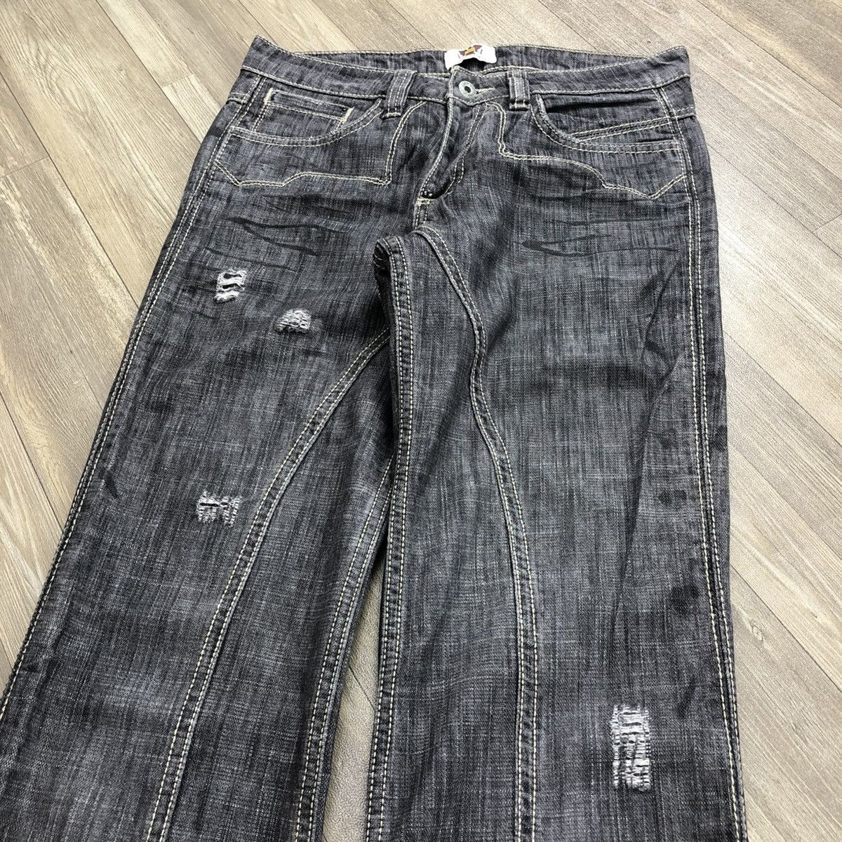 Antik Denim × If Six Was Nine × Vintage Vintage Antik Denim Distressed Embrodired Lgb Flared Jeans Size US 28 / EU 44 - 18 Thumbnail