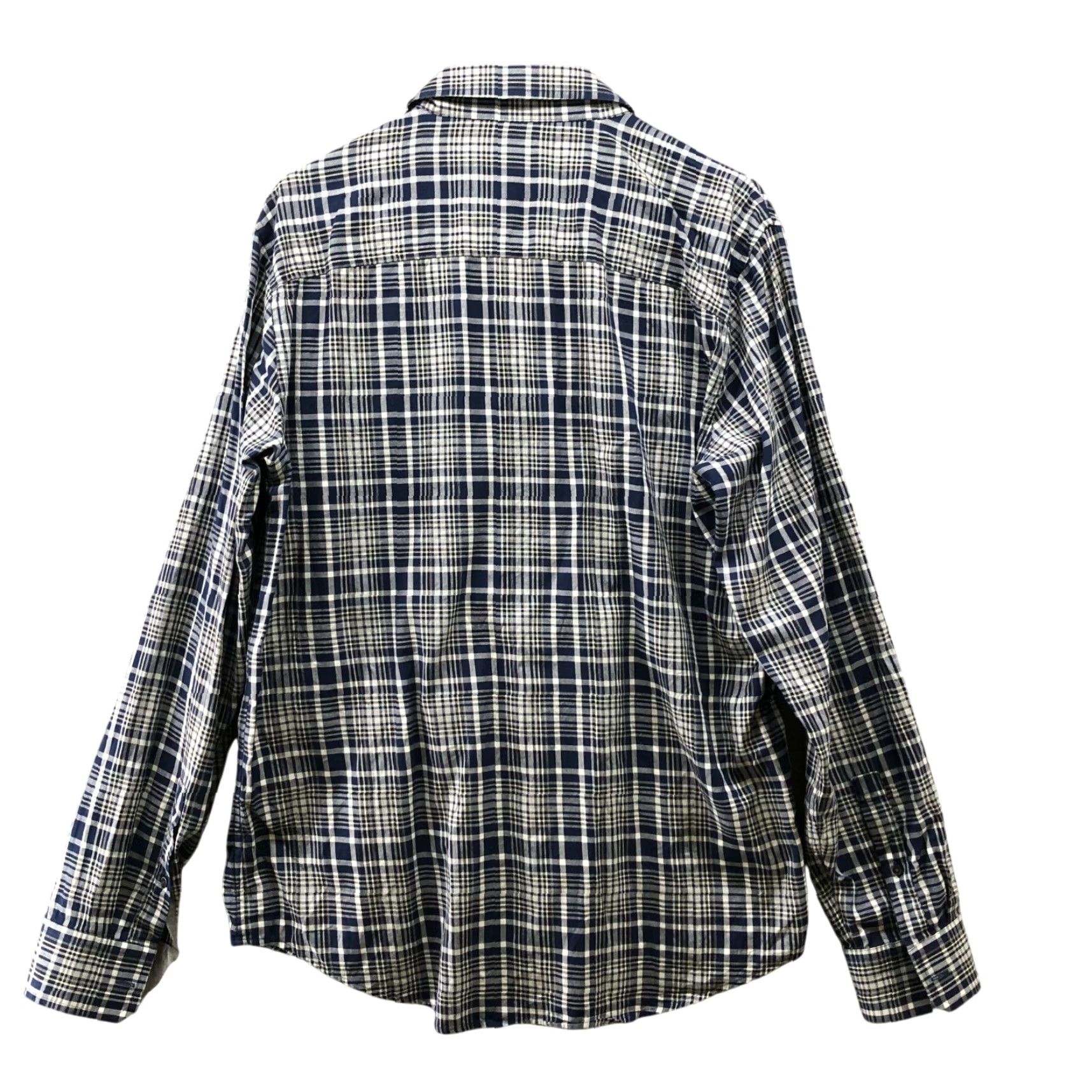 Michael Kors Michael Kors Shirt Mens M Long Sleeve Tailored Fit Plaid Blue Gray Cotton Button-Up Casual Workwear Size US M / EU 48-50 / 2 - 2 Thumbnail