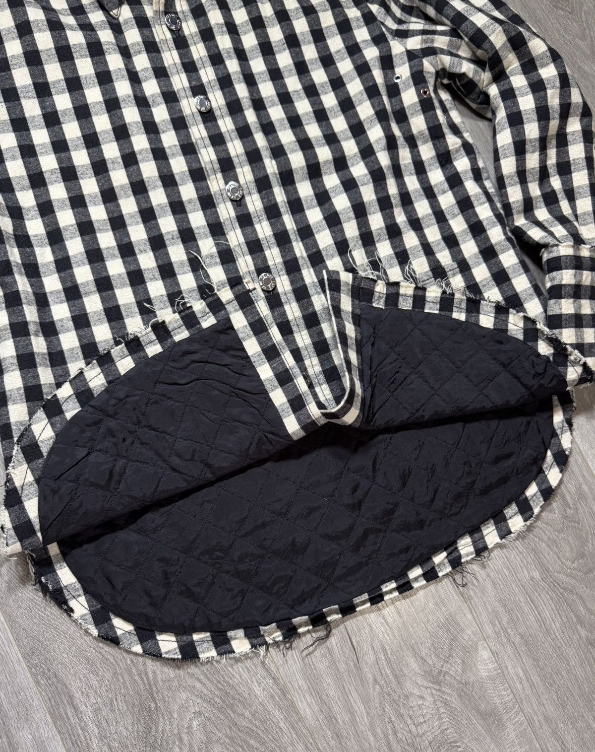 Helmut Lang HELMUT LANG Oversized Gingham Check Flannel Shirt Shacket Size US M / EU 48-50 / 2 - 5 Thumbnail