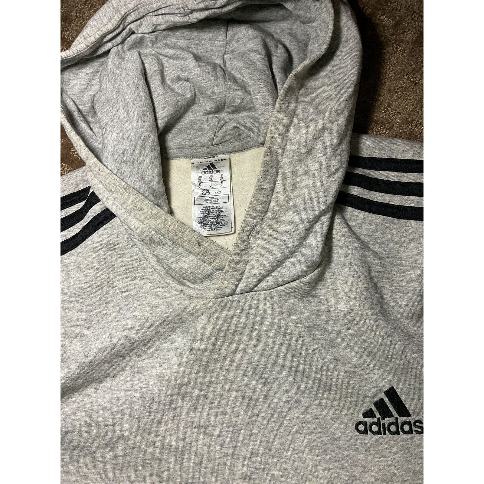 Adidas 👟 Adidas 3-Stripes Pullover Hoodie – With Size XL Size US XL / EU 56 / 4 - 3 Thumbnail
