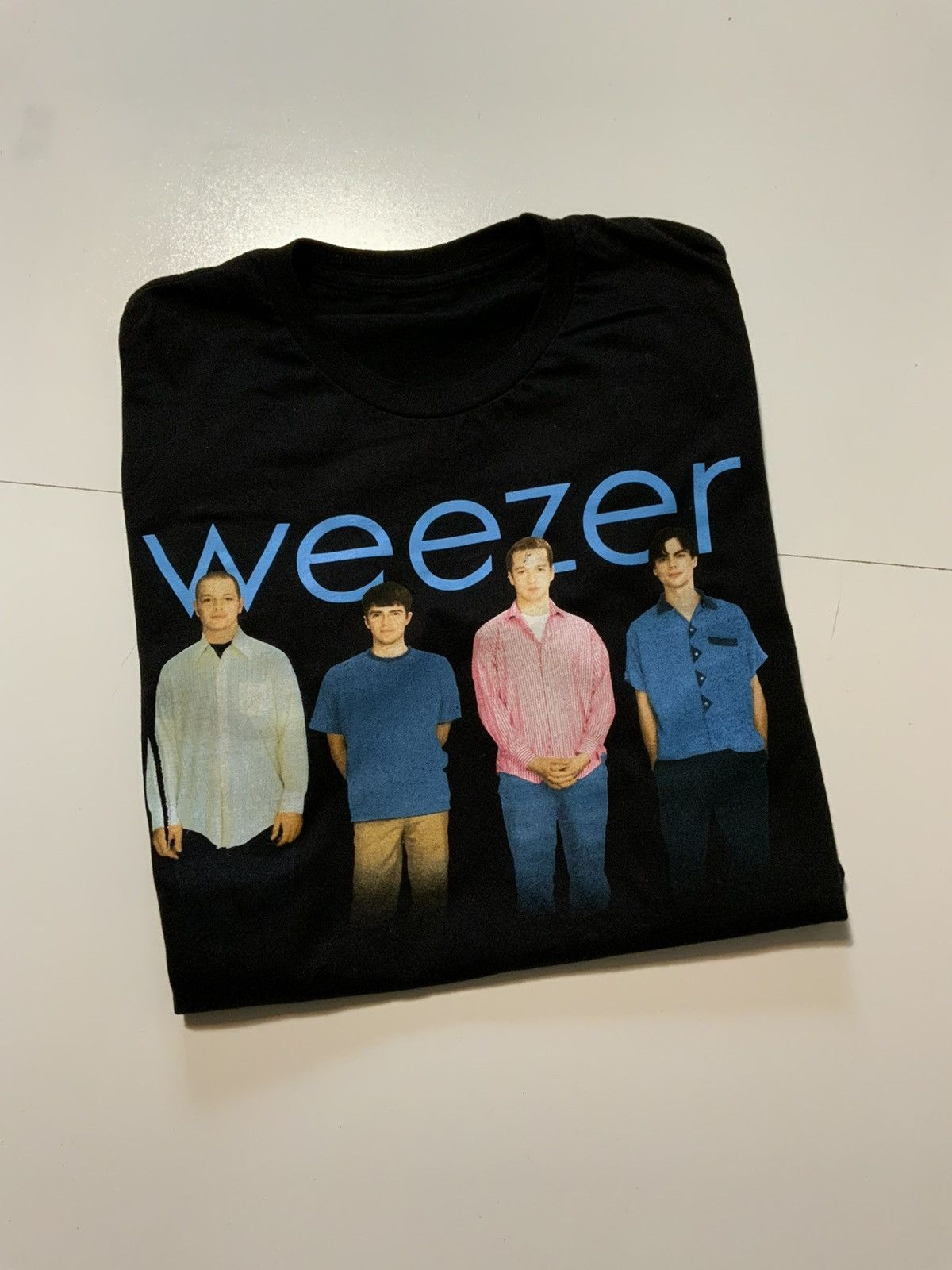 Band Tees Weezer Blue Album Music Rock Band Black Crewneck T-Shirt Size US M / EU 48-50 / 2 - 1 Thumbnail