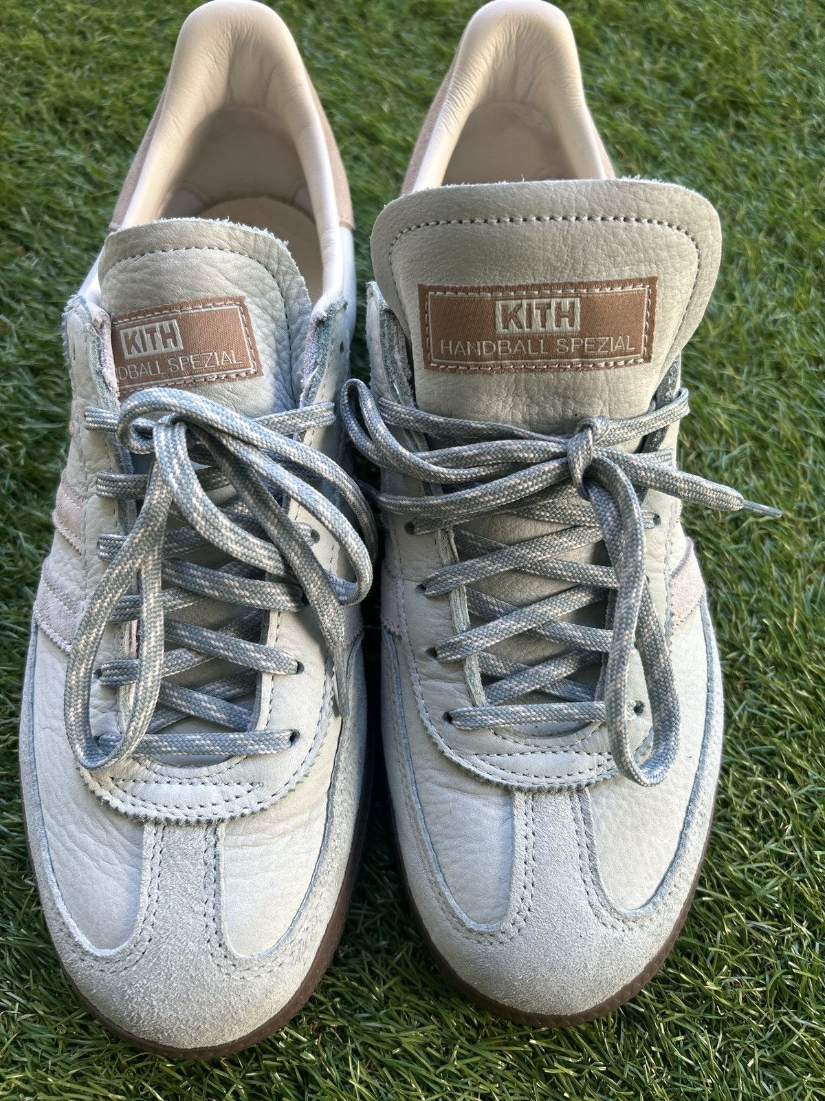 Adidas × Kith Adidas x Kith Handball Spezial Kith Classics Mint Grey Gum Size US 9.5 / EU 42-43 - 3 Thumbnail