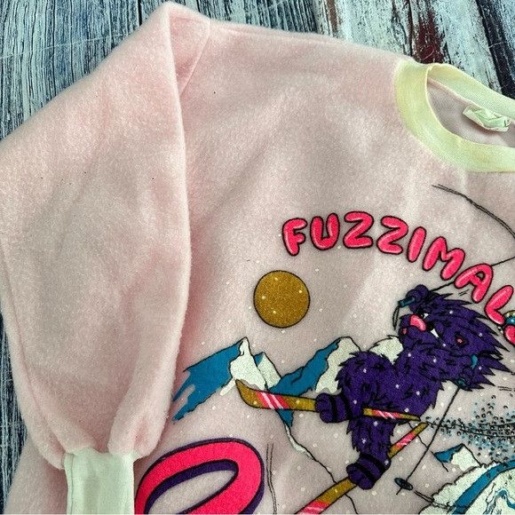 Vintage Vintage 1980 Fuzzimals Pink and Cream Sweatshirt Size M / US 6-8 / IT 42-44 - 4 Thumbnail