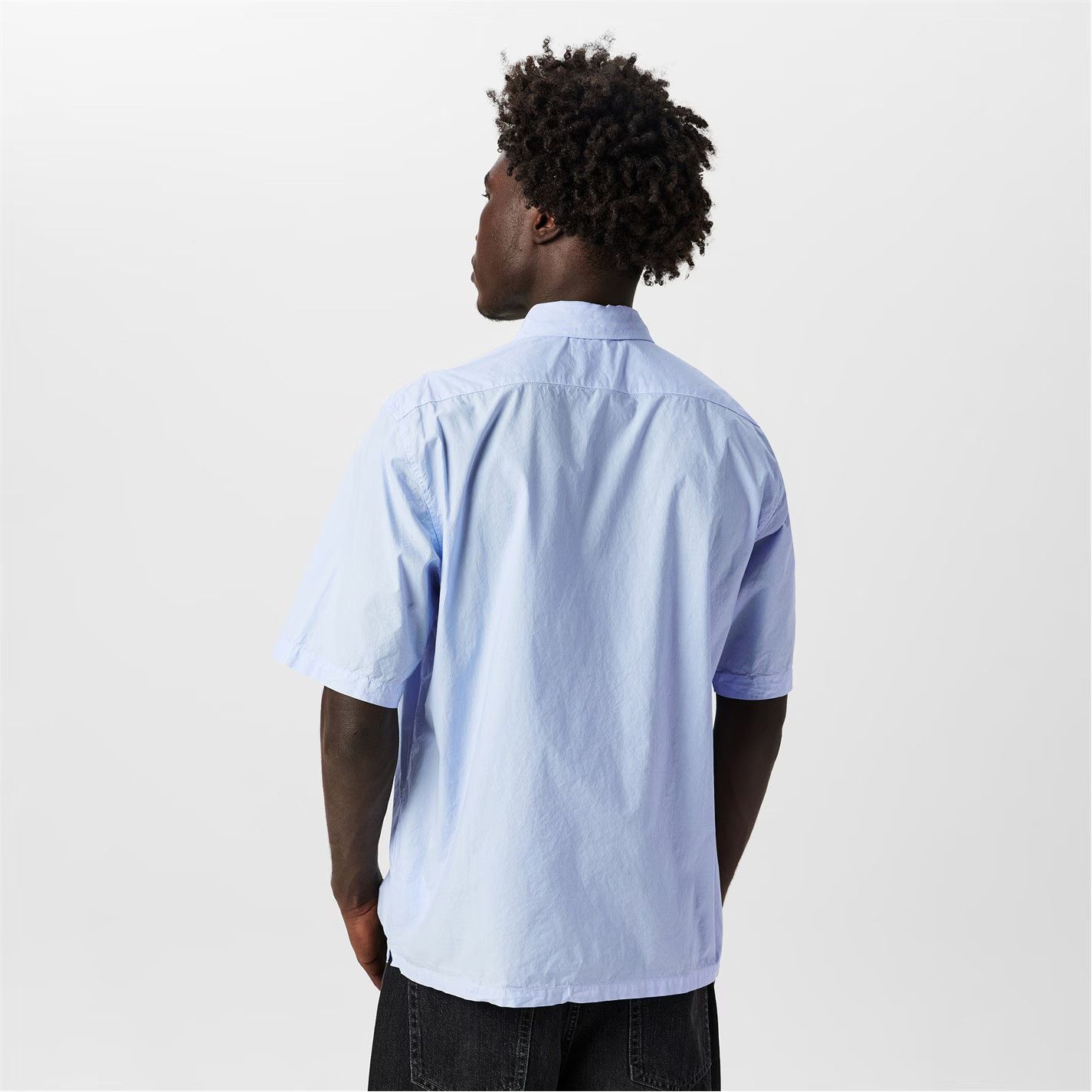 C.P. Company o1g2r1mq0426 Short Sleeve Embroidered Logo Shirt in Blue Size US XL / EU 56 / 4 - 4 Thumbnail