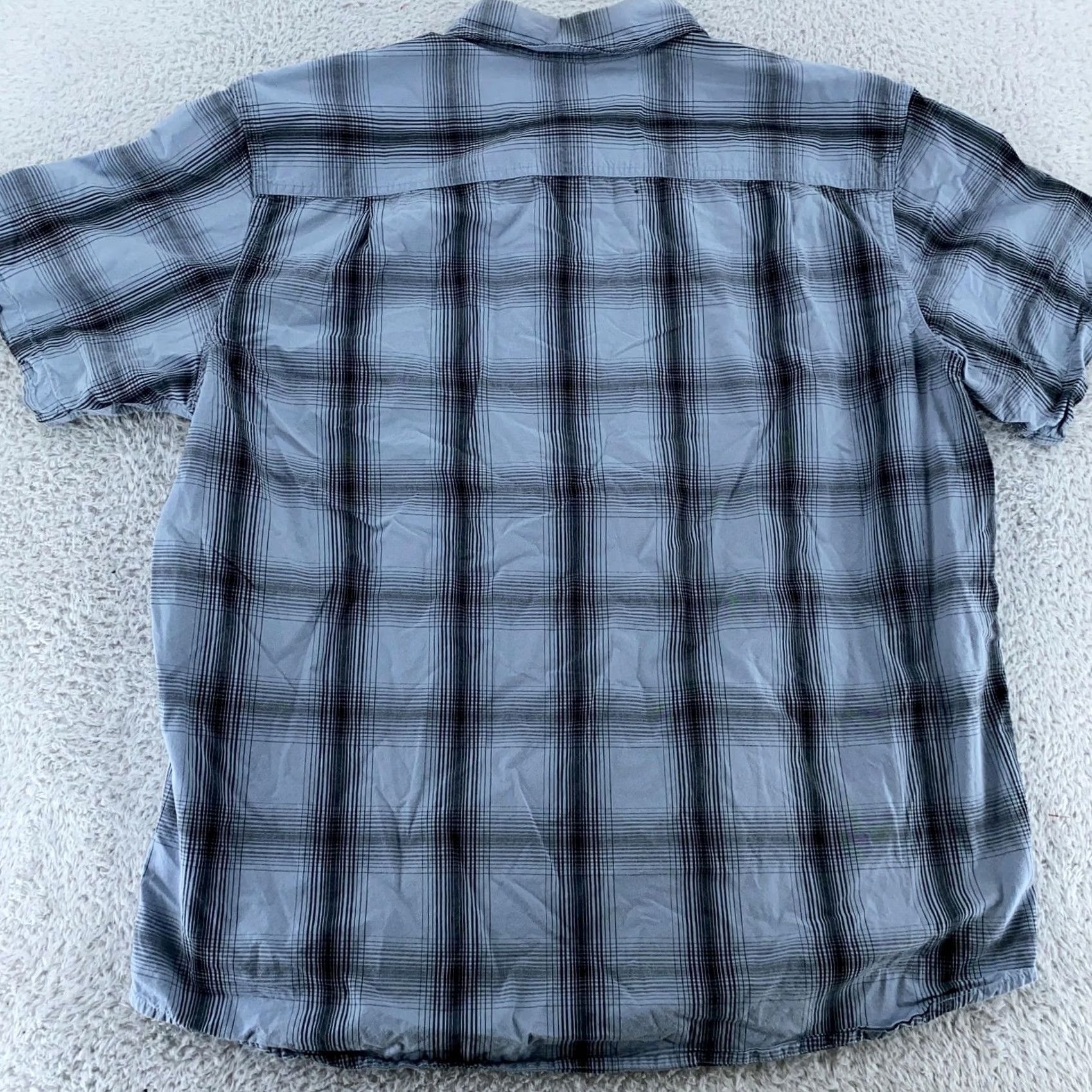 Carhartt Carhartt Shirt Mens XL Plaid Button-Up Relaxed Fit Short Sleeve Workwear Blue Button-Up Collar Mens XL Plaid Shirt Size US XL / EU 56 / 4 - 4 Thumbnail