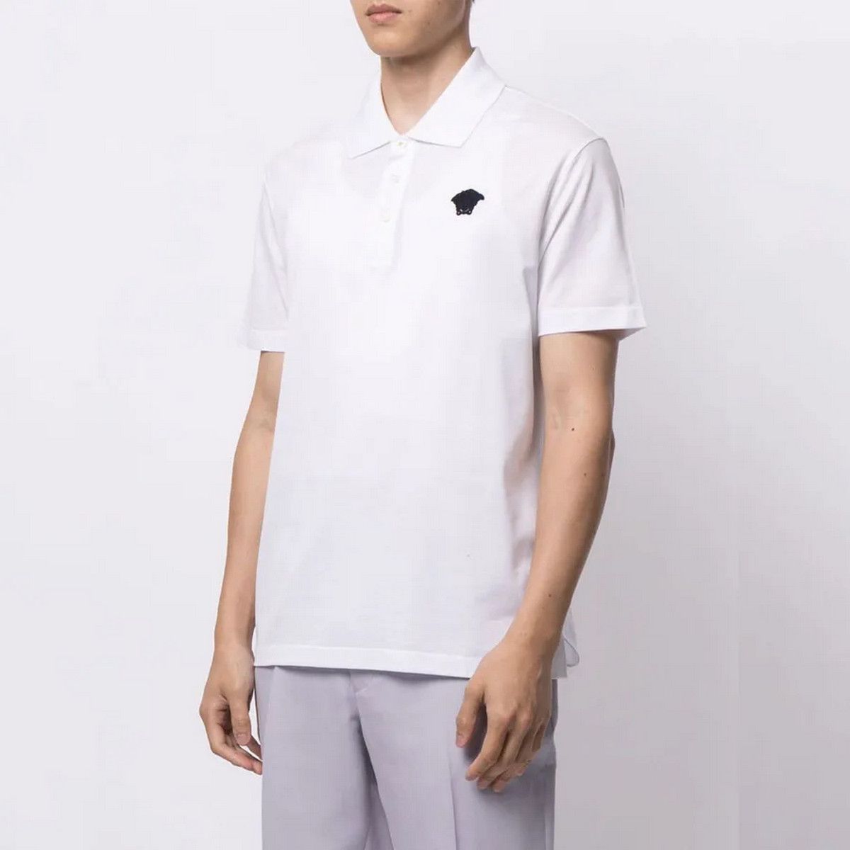 Versace VERSACE khaki green Medusa chest logo polo shirt XL Size US XL / EU 56 / 4 - 2 Thumbnail