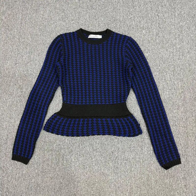 Dior Dior Peacock Blue Wool Sweater 0089 Size S / US 4 / IT 40 - 1 Thumbnail