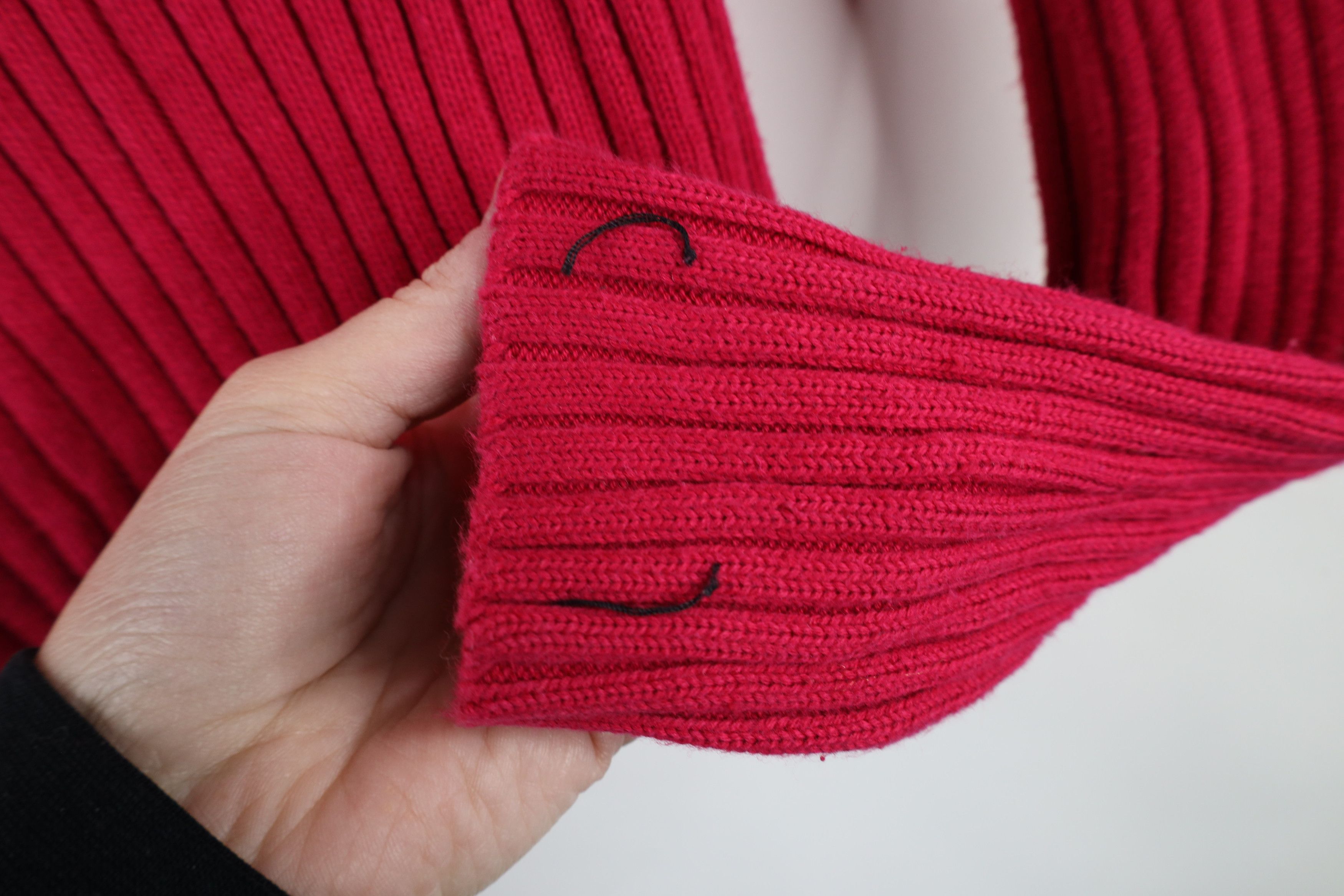Guess × Vintage Vintage 90s Y2K Guess Cropped Ribbed Knit Turtleneck Sweater Size L / US 10 / IT 46 - 6 Thumbnail