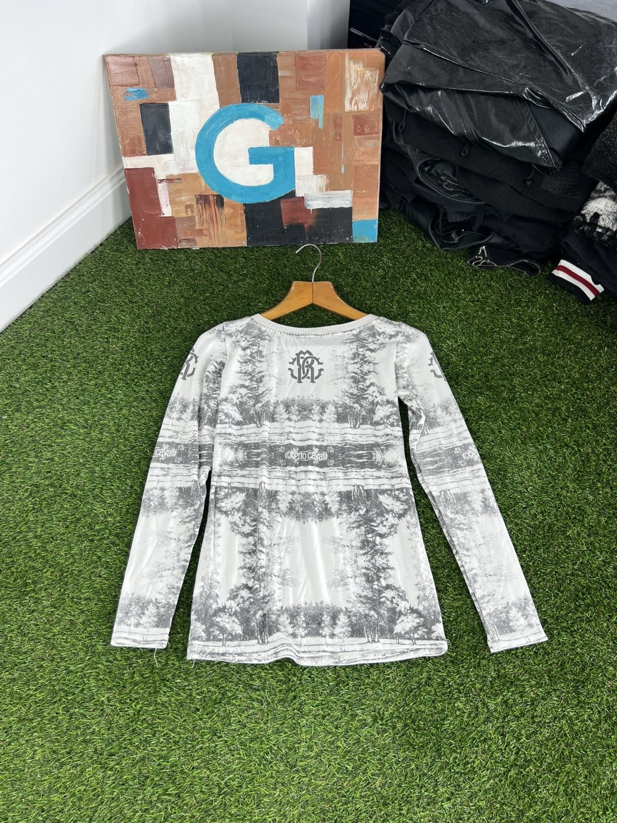Just Cavalli VINTAGE ROBERTO CAVALLI PRINTED Y2K LONG SLEEVE Size XL / US 12-14 / IT 48-50 - 7 Thumbnail