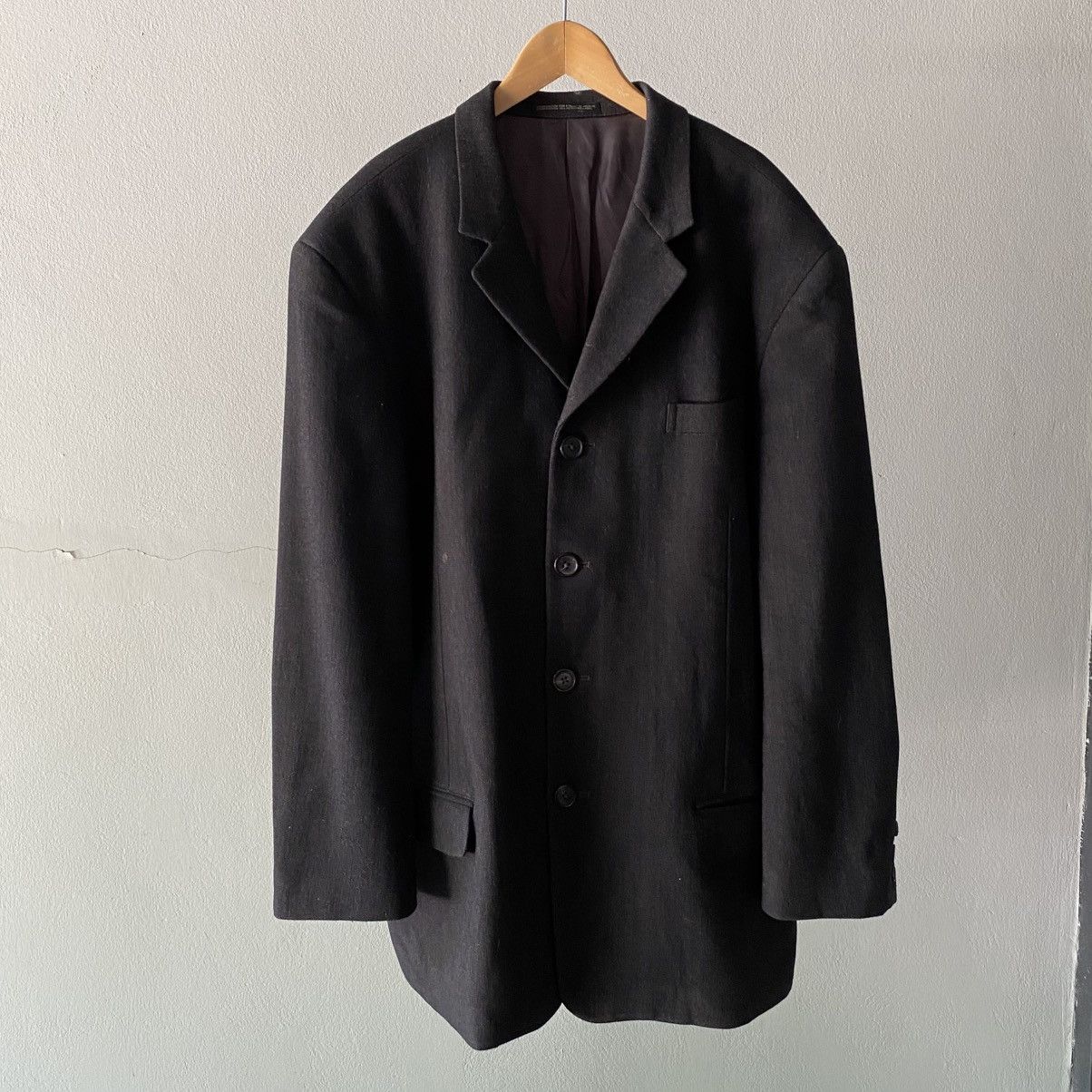 Y's × Yohji Yamamoto Y's for men YOHJI YAMAMOTO Dark Grey Wool Blazer Size 40R - 21 Thumbnail