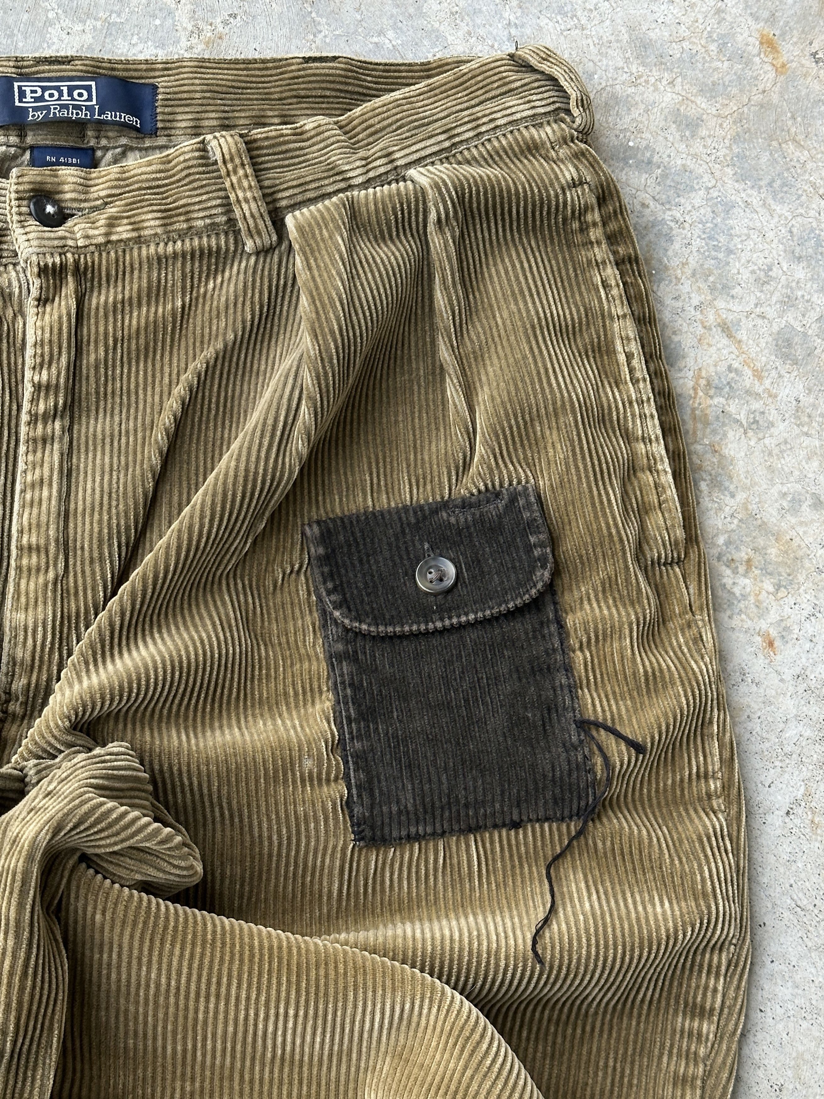 Polo Ralph Lauren Polo Cords Corduroy Sunfade double knee zombie mud pant rrl Size US 34 / EU 50 - 6 Thumbnail