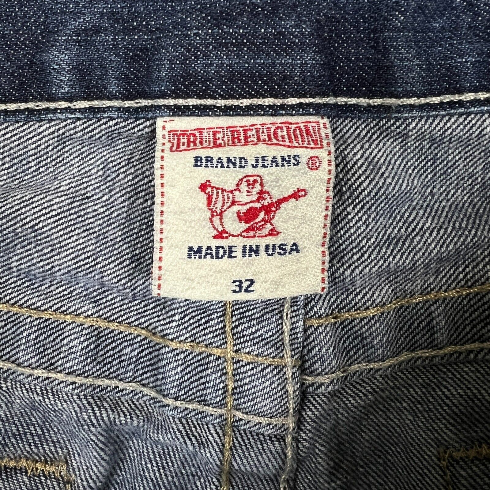 True Religion × Vintage True Religion Jeans 34x29 Straight World Tour USA Denim Pant Size US 34 / EU 50 - 9 Thumbnail