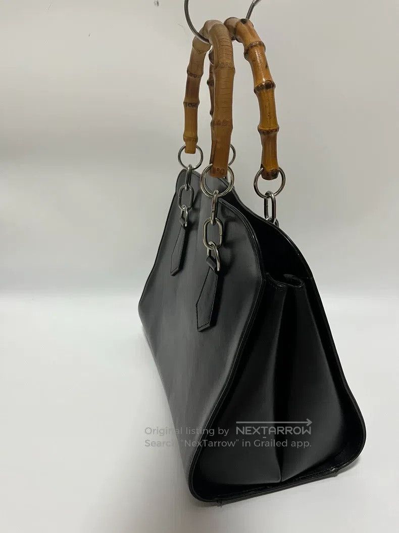 Comme des Garcons Comme des Garcons Bamboo Handle Handbag Leather Black Size ONE SIZE - 2 Thumbnail