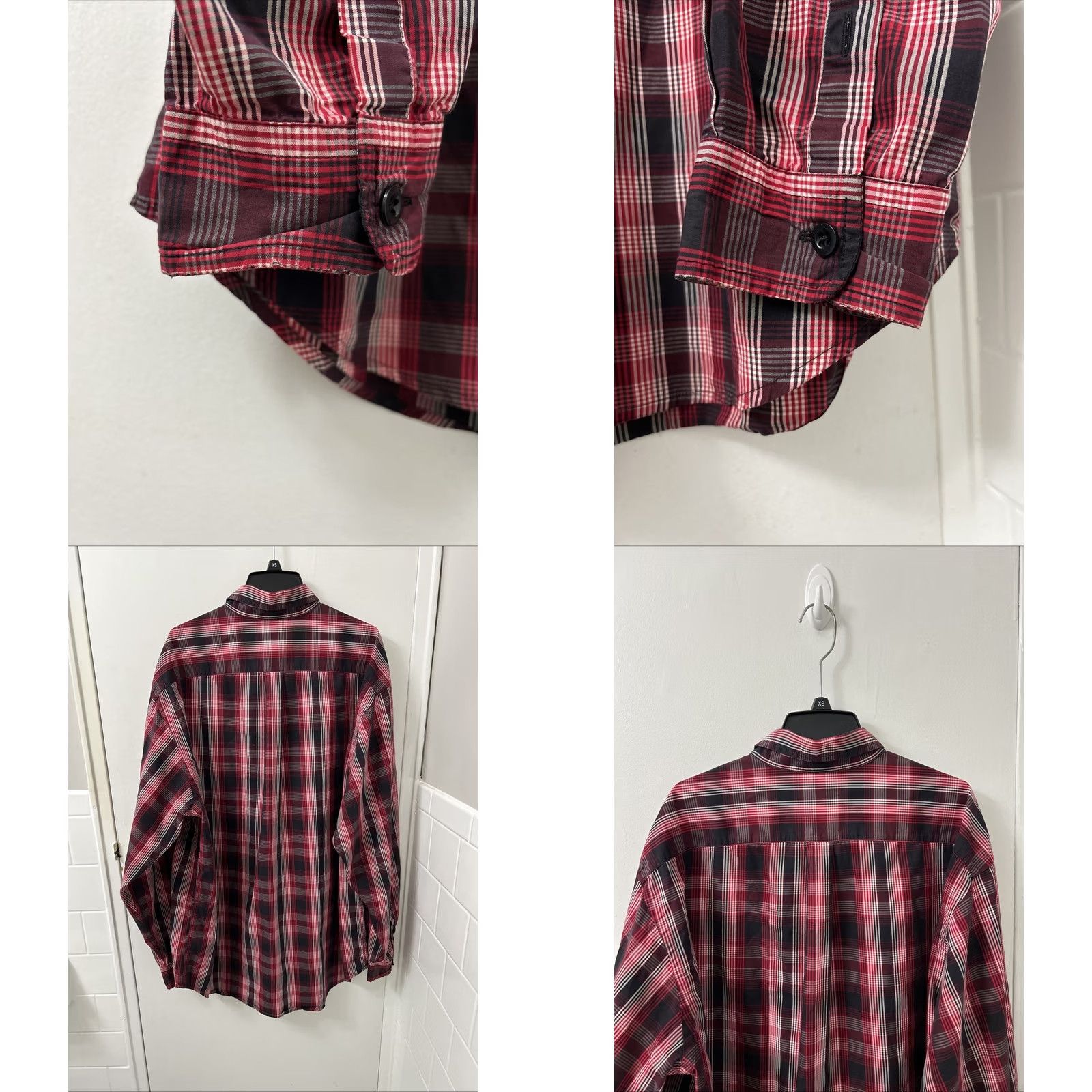 Ralph Lauren VINTAGE Polo Jeans Co Ralph Lauren Shirt Mens XL Black Red Plaid Button Down L/S Size US XL / EU 56 / 4 - 8 Thumbnail