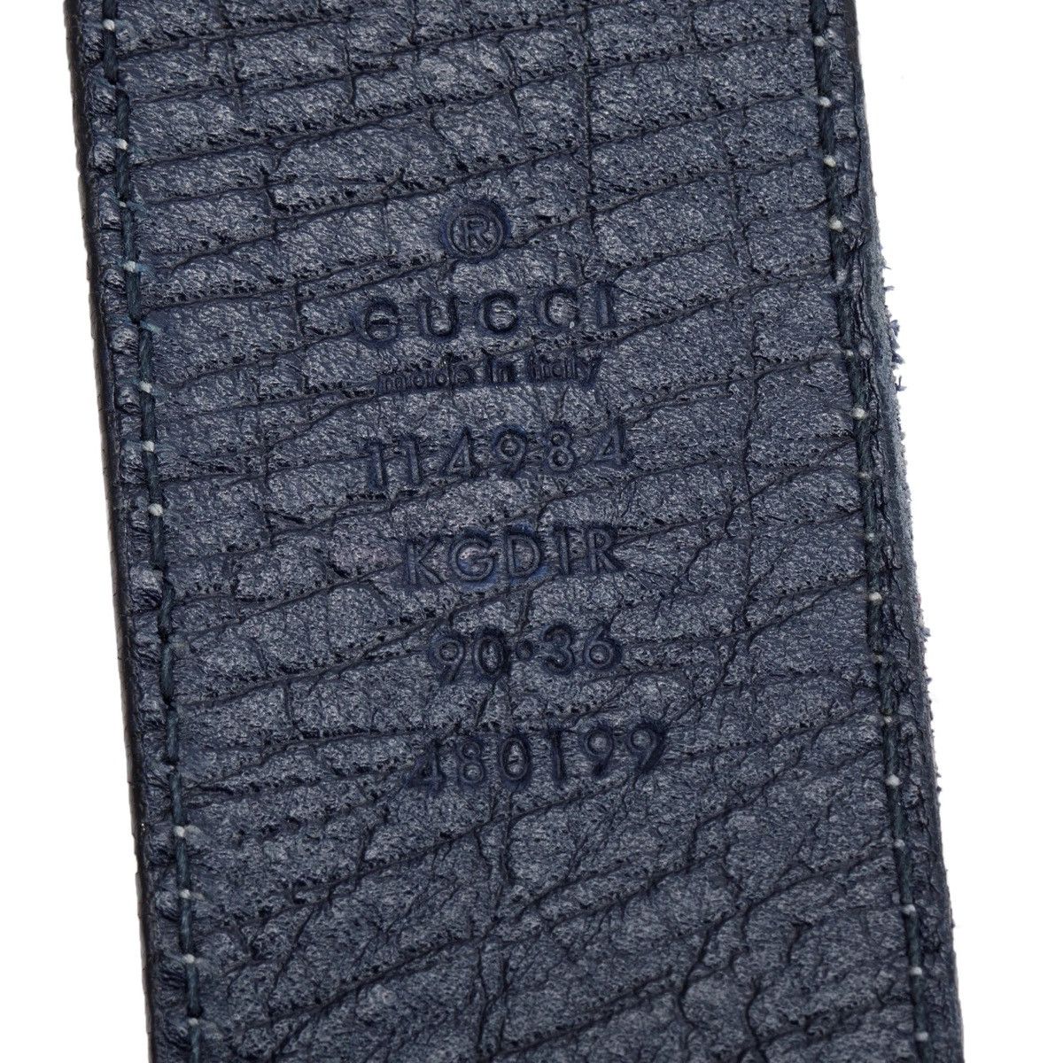 Gucci Gucci Beige & Navy GG Supreme Canvas belt Size 36 - 2 Thumbnail