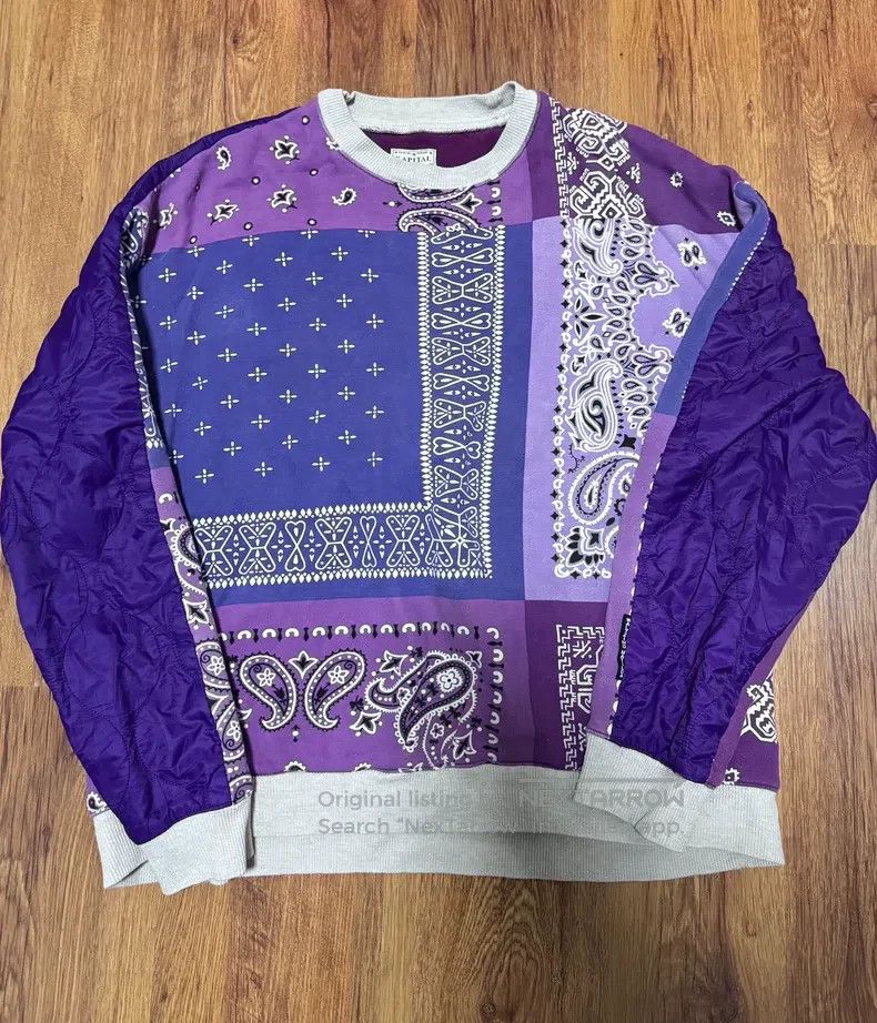 Kapital Kapital Cashew flower stitching sweatshirt Size US L / EU 52-54 / 3 - 1 Thumbnail
