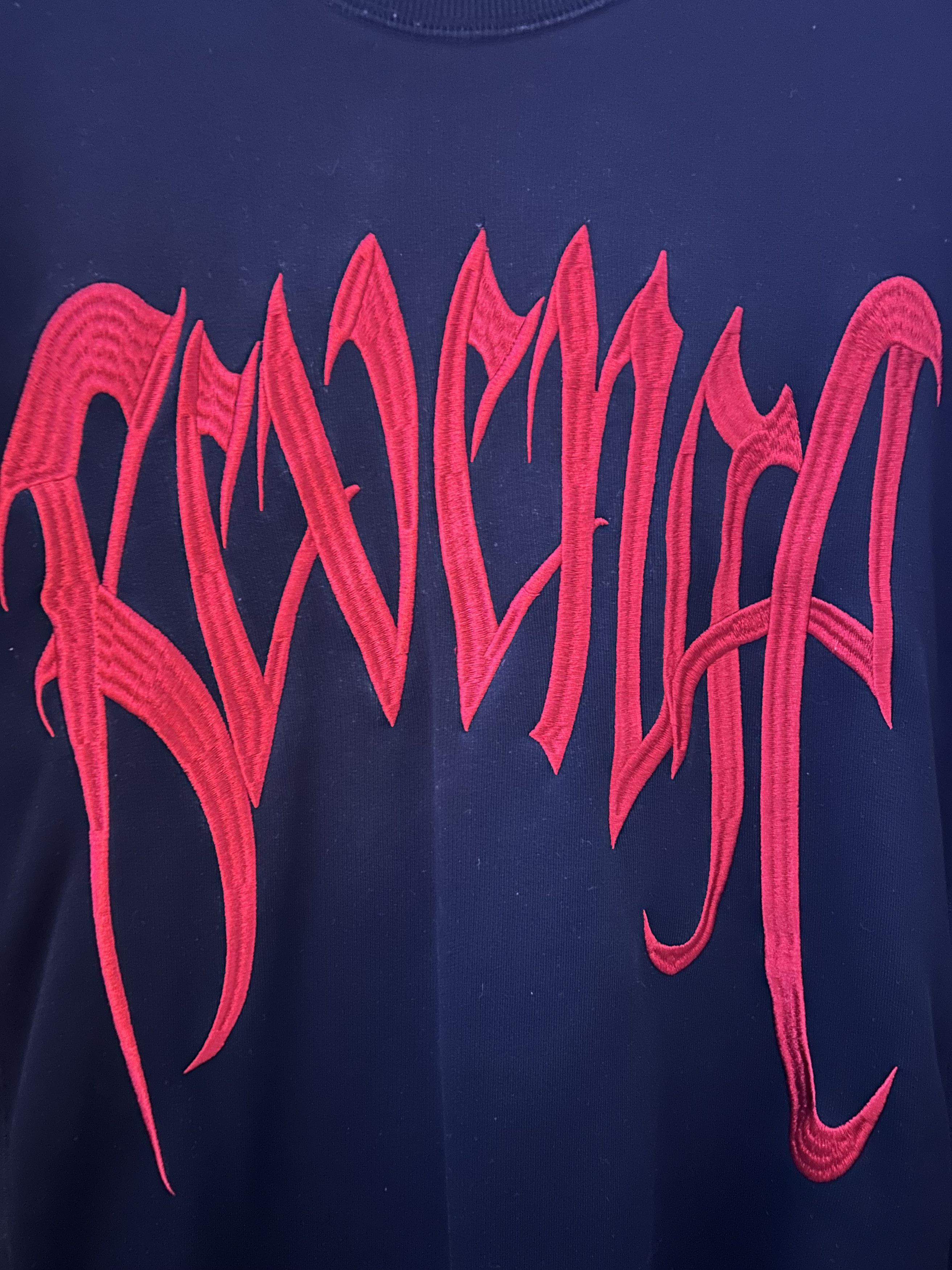 Revenge Embroidered Revenge “LOGO” Crewneck Black/Red (Size Large) Size US L / EU 52-54 / 3 - 2 Thumbnail