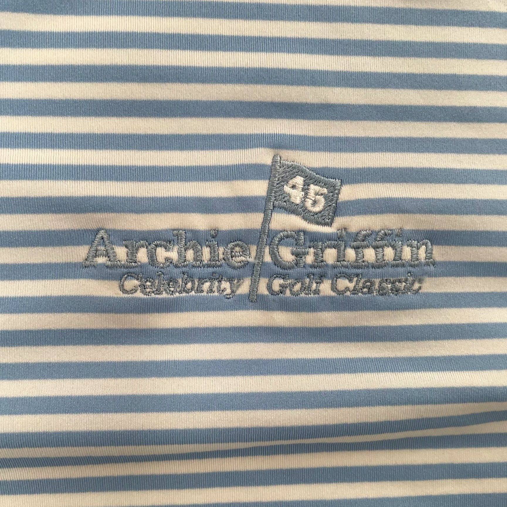 Peter Millar Peter Millar Shirt Adult Large Blue Striped Polo Summer Comfort Archie Griffin Size US L / EU 52-54 / 3 - 4 Thumbnail
