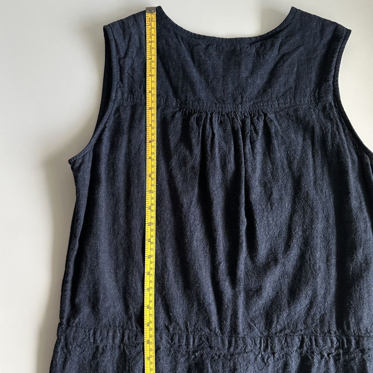 Roots Roots Linen Navy Sleeveless Dress Drawstring Waist Medium Size M / US 6-8 / IT 42-44 - 13 Thumbnail