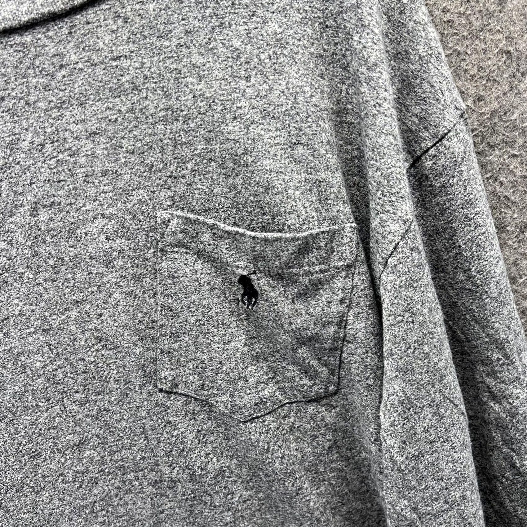 Polo Ralph Lauren Polo Ralph Lauren Shirt Mens Large Gray Long Sleeve Pocket Cotton Tee Casual Size US L / EU 52-54 / 3 - 5 Thumbnail