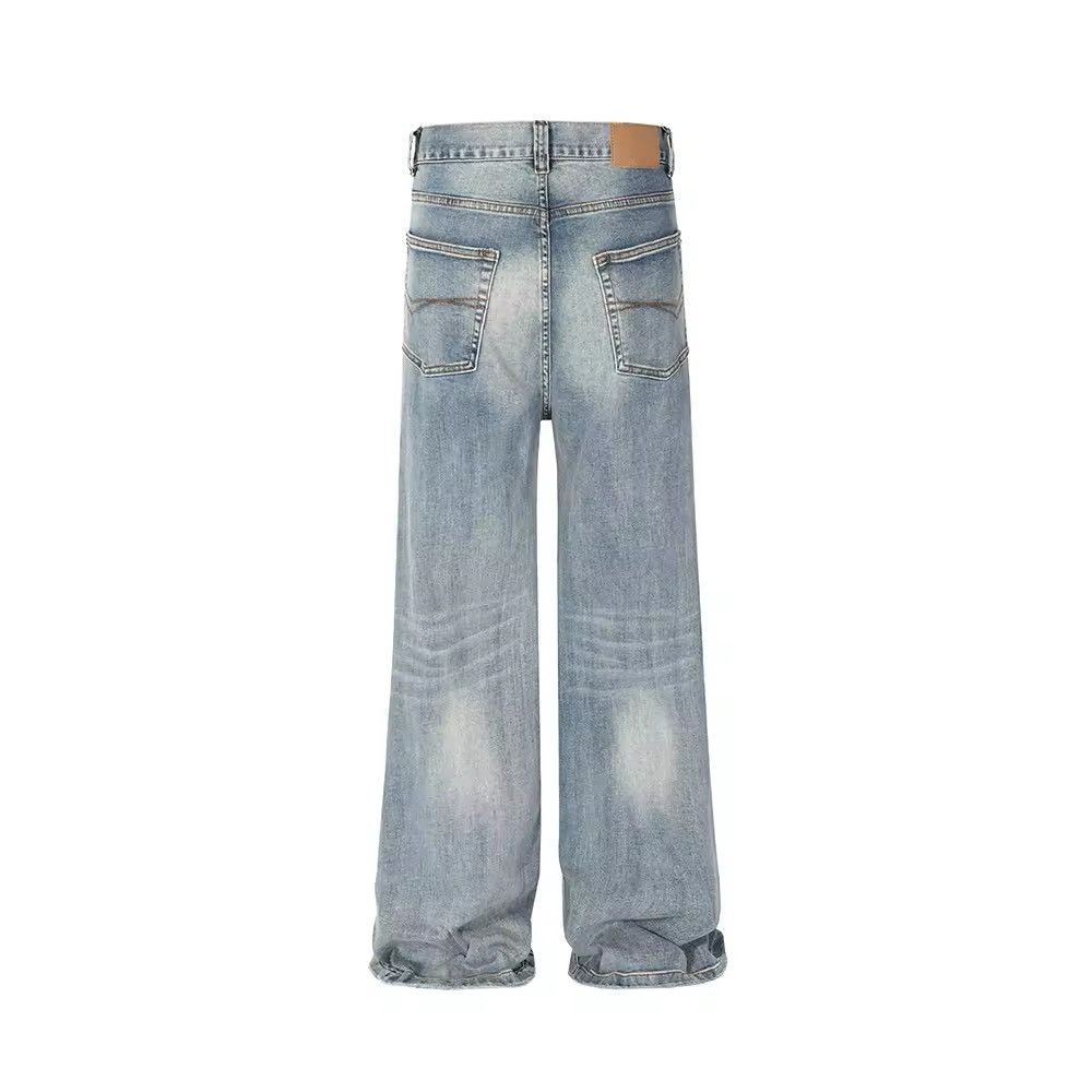 Jean Y2K washed blue baggy jeans Size US 35 - 4 Thumbnail