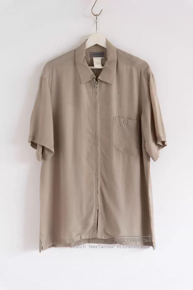 Yohji Yamamoto Yohji Yamamoto 04ss earth-colored cuprammonium zipper shir Size US L / EU 52-54 / 3 - 1 Thumbnail
