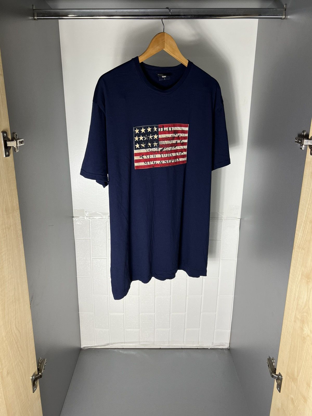 Polo Ralph Lauren VINTAGE POLO RALPH LAUREN USA FLAG CASUAL T-SHIRT Y2K 90s Size US L / EU 52-54 / 3 - 8 Thumbnail
