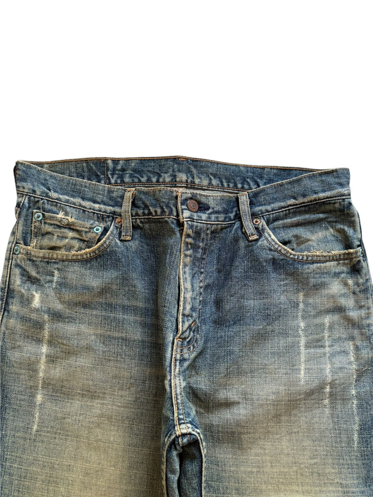 Levi's × Levi's Vintage Clothing Vintage 90s Levis 533 Mud Distressed Loose Baggy Jeans Size US 34 / EU 50 - 4 Thumbnail