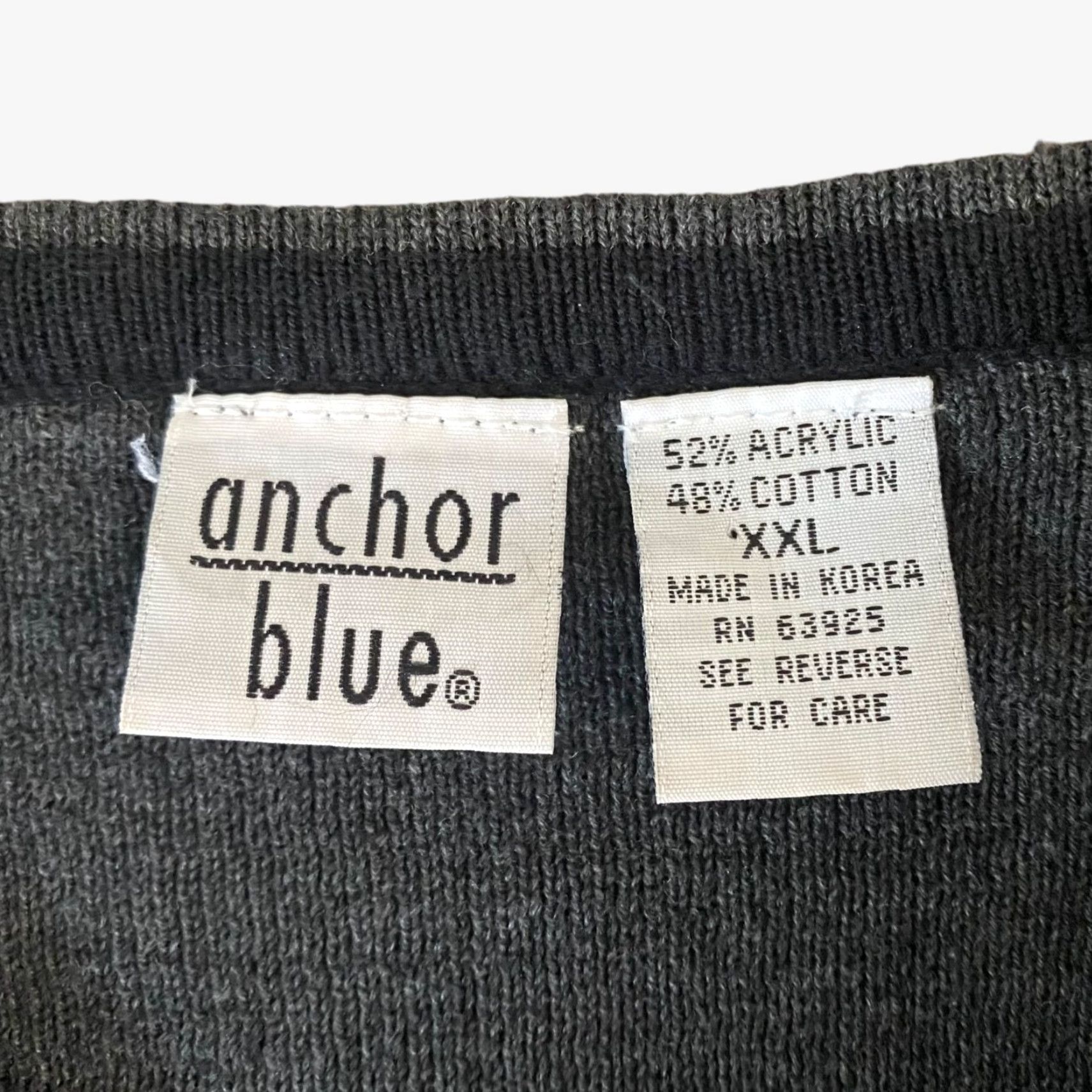 Anchor Blue VINTAGE Anchor Blue Rib-Knit V-Neck Sweater Gray Pullover 2XL Men’s Long Sleeve Knit Knitwear Regular Fit Shirt? (Wait) Size US XXL / EU 58 / 5 - 7 Thumbnail