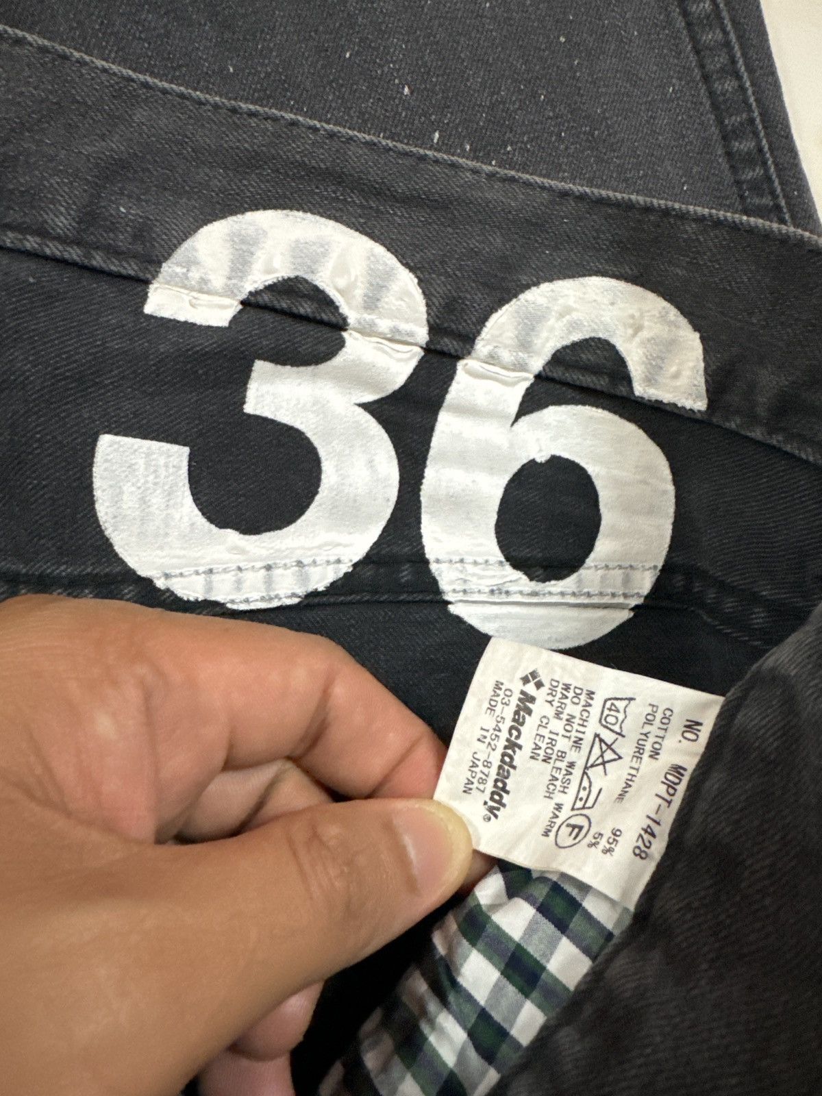Japanese Brand MACKDADDY Japan Acid Washed Style Denim Pants Size US 35 - 16 Thumbnail