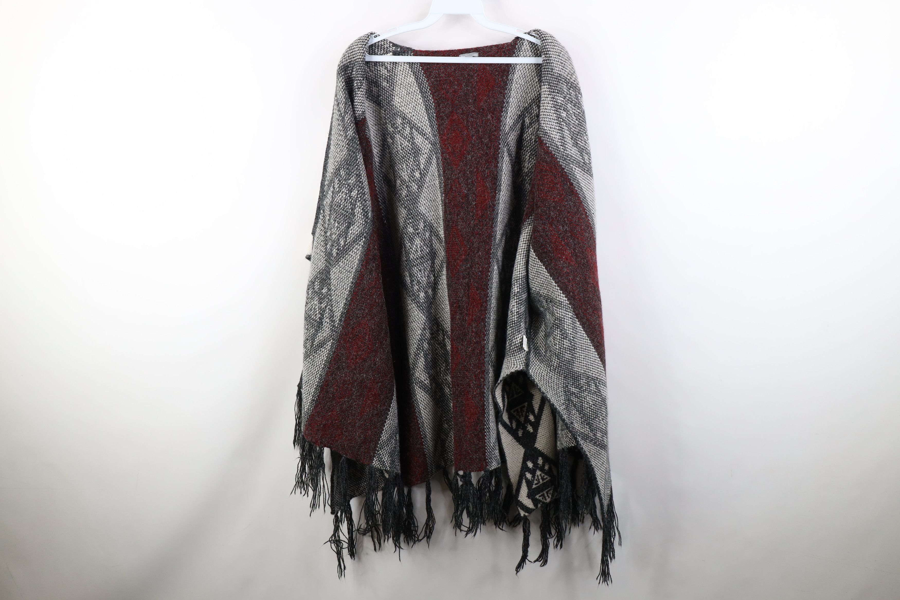 Vintage Vintage Y2K Babydoll Fringed Knit Blanket Cardigan Sweater Size L / US 10 / IT 46 - 10 Thumbnail