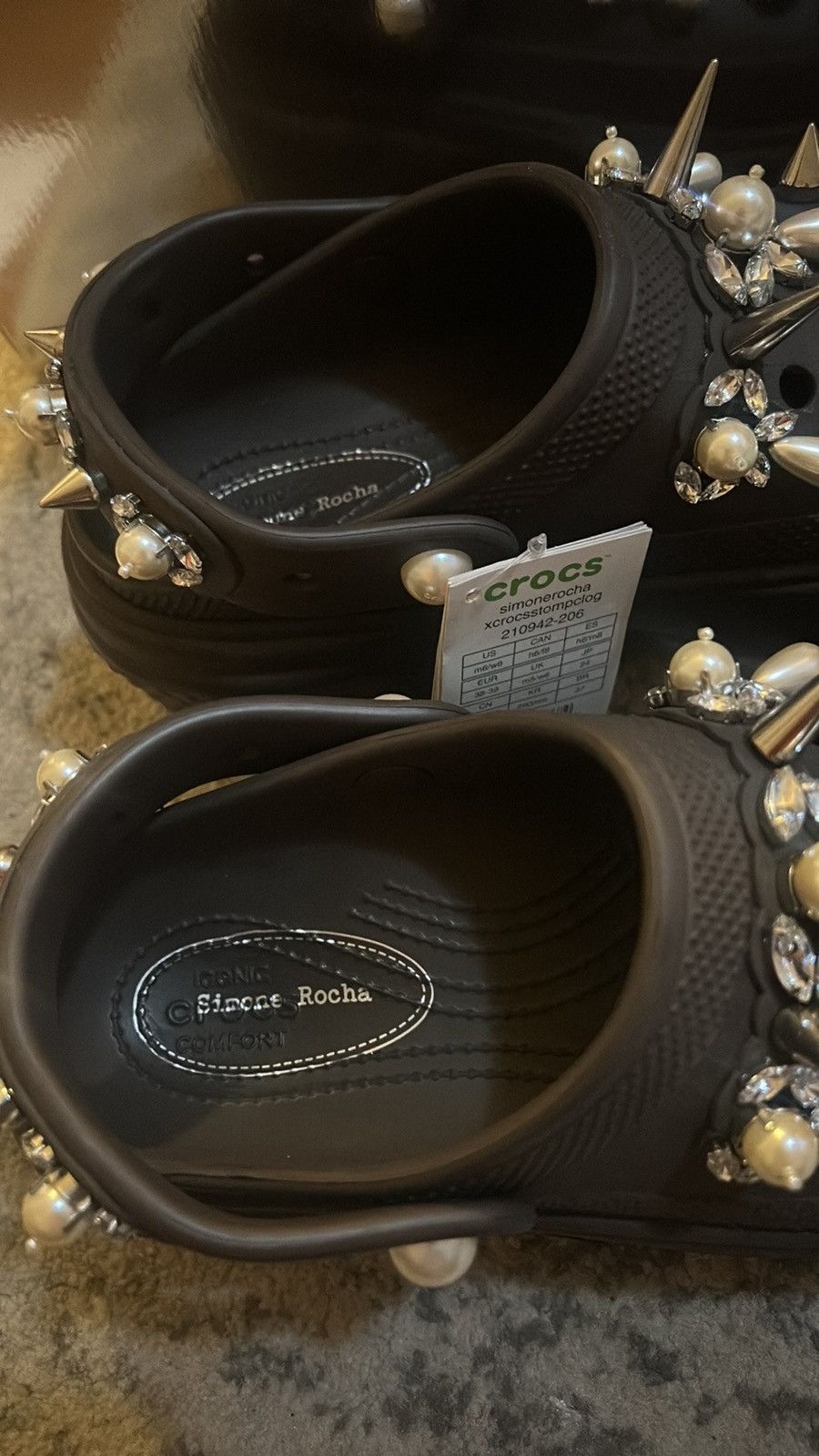 Crocs × Simone Rocha SIMONE ROCHA X CROCS Embellished Stomp Clogs Espresso Size US 8 / IT 38 - 5 Thumbnail
