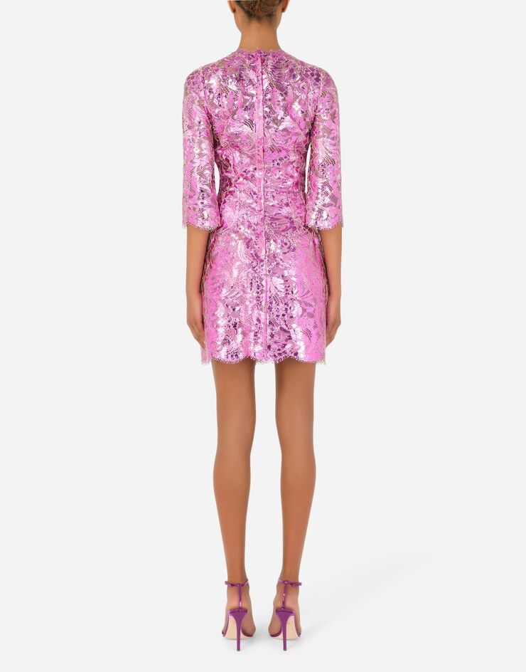Dolce & Gabbana o1y0825 Mini Dress in Fuchsia Size M / US 6-8 / IT 42-44 - 4 Thumbnail