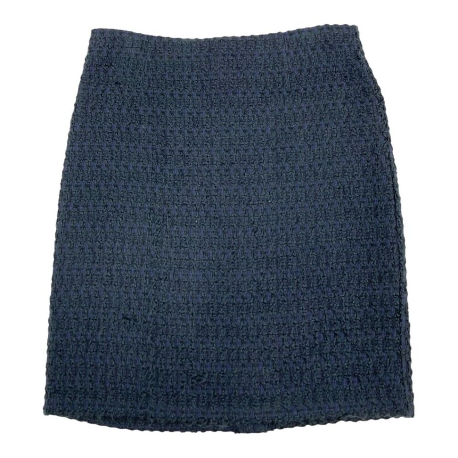Other Amanda + Chelsea Blue Boucle Tweed Pencil Skirt Medium NWT Size 29" - 2 Thumbnail